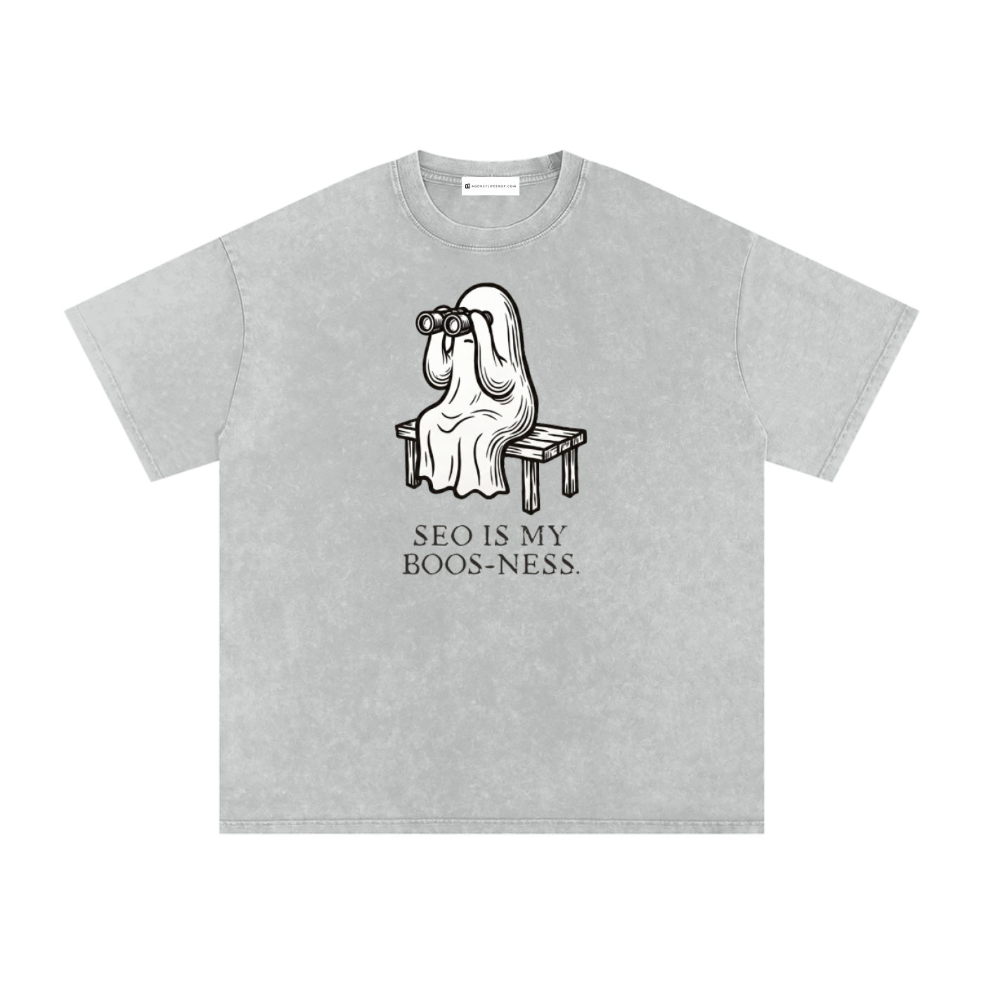 SEO is My Boos-ness | Snow Washed Oversized Cotton T-Shirt