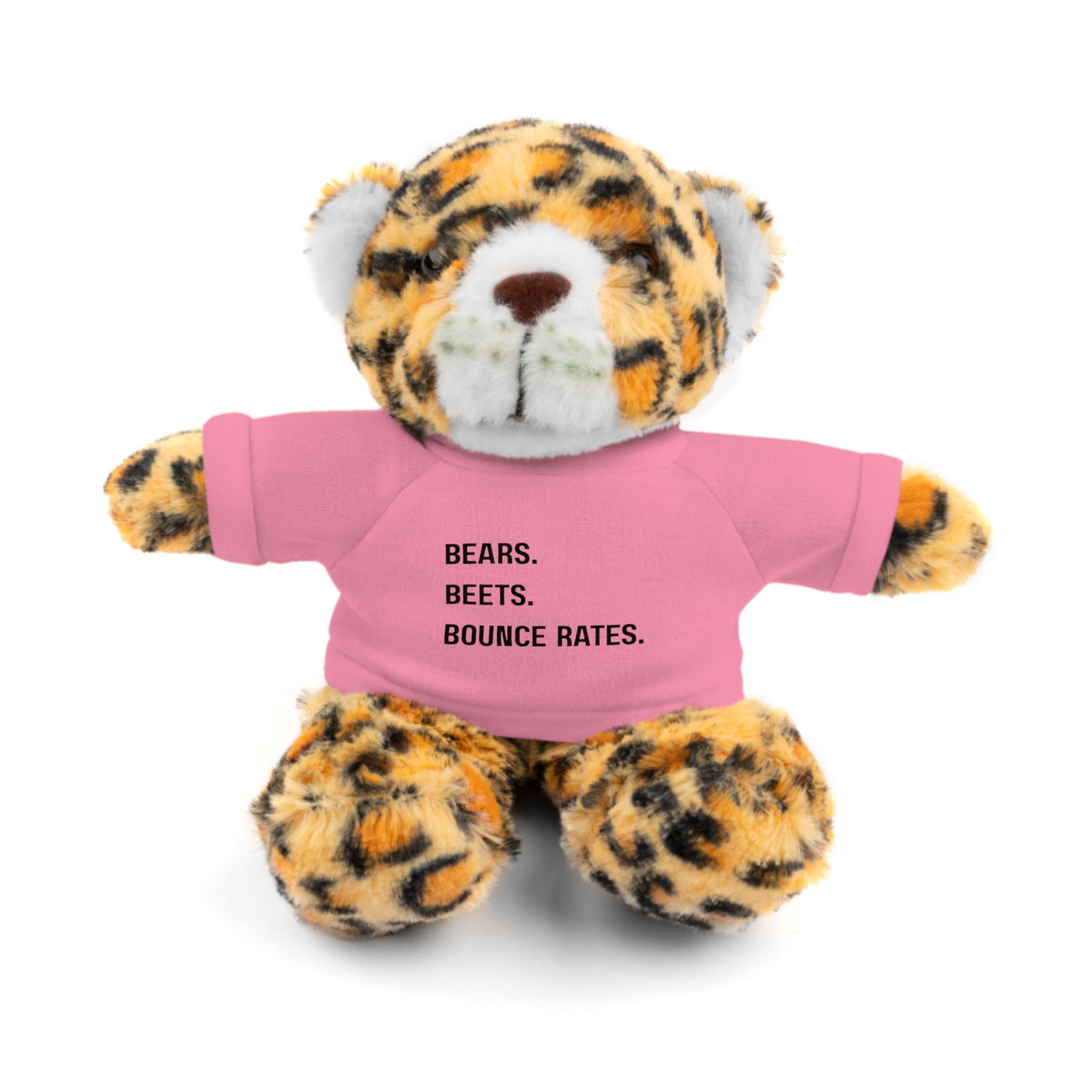 Bears. Beets. Bounce Rates. | Plush Stuffed Toy with Graphic Tee