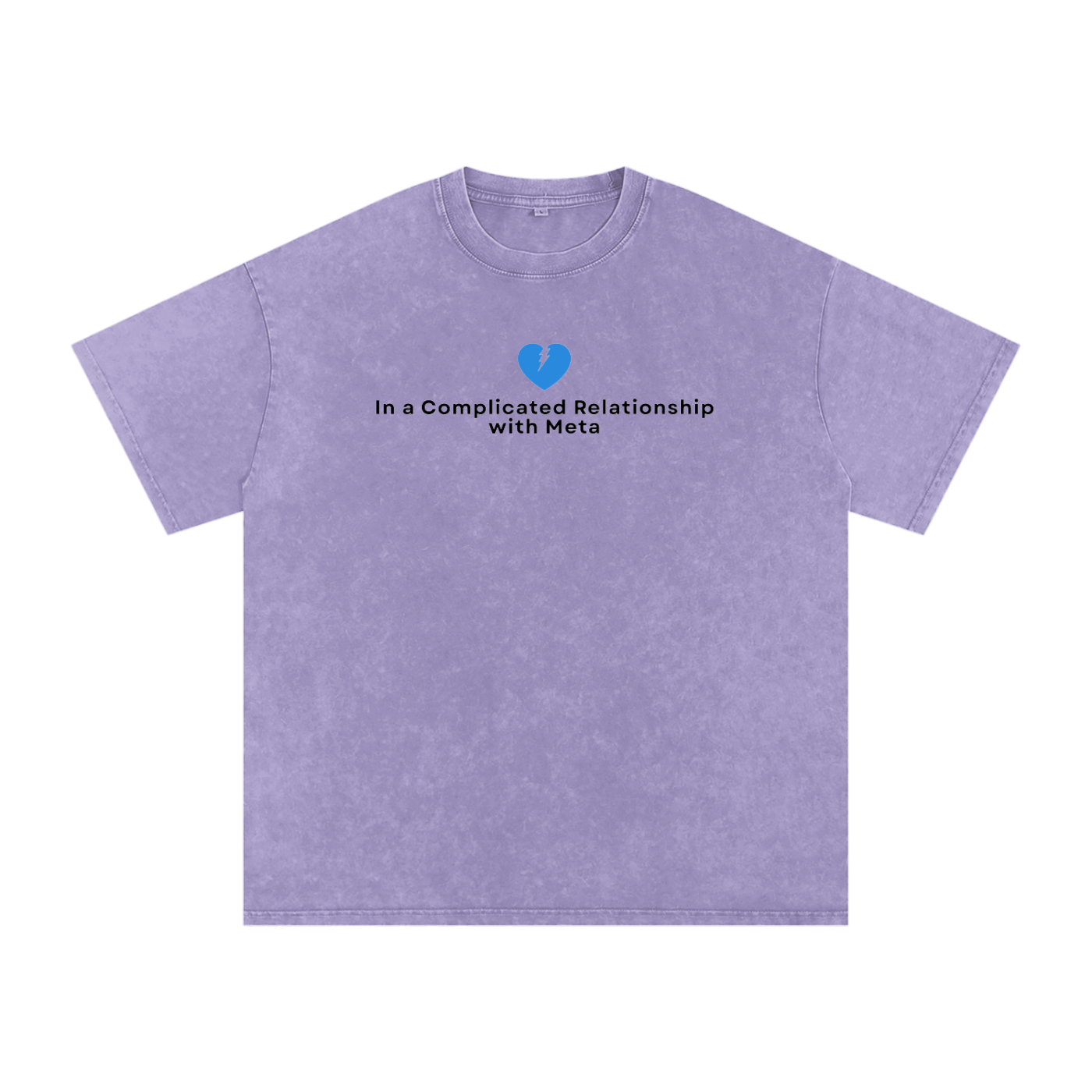Complicated Relationship | Snow Washed Oversized Cotton T-Shirt