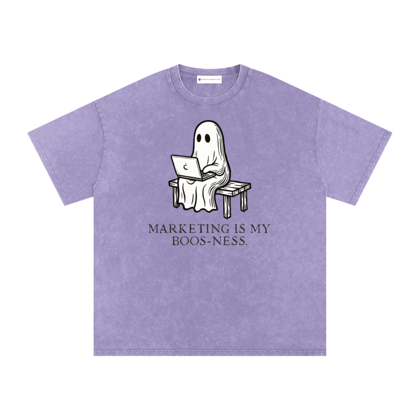 Marketing is My Boos-ness | Snow Washed Oversized Cotton T-Shirt