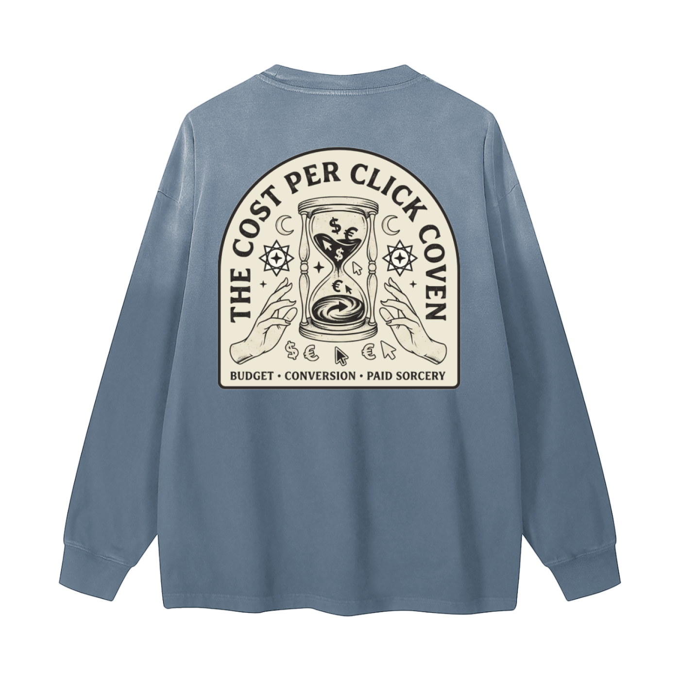The Cost Per Click Coven | Gradient Washed Long Sleeve T-Shirt