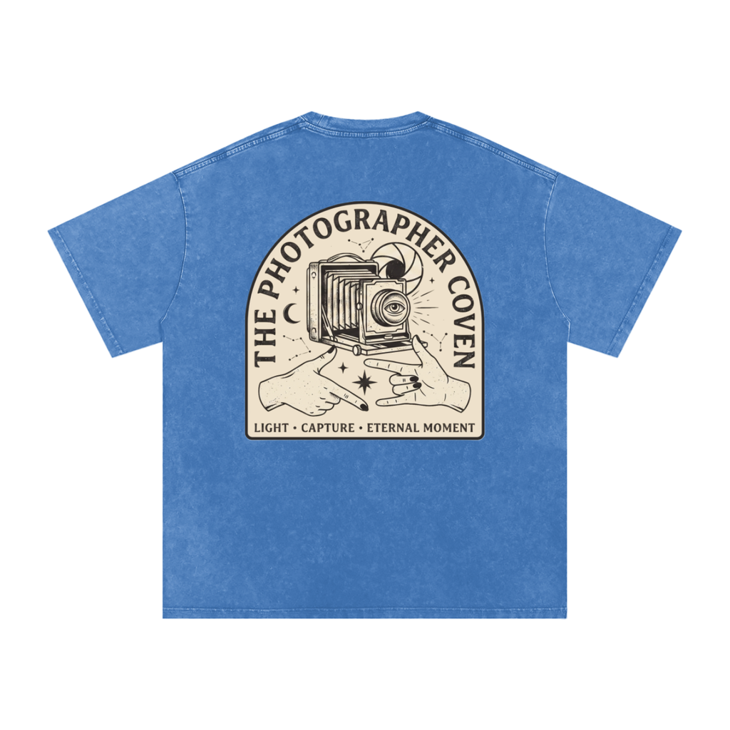 The Photographer Coven | Snow Washed Oversized Cotton T-Shirt