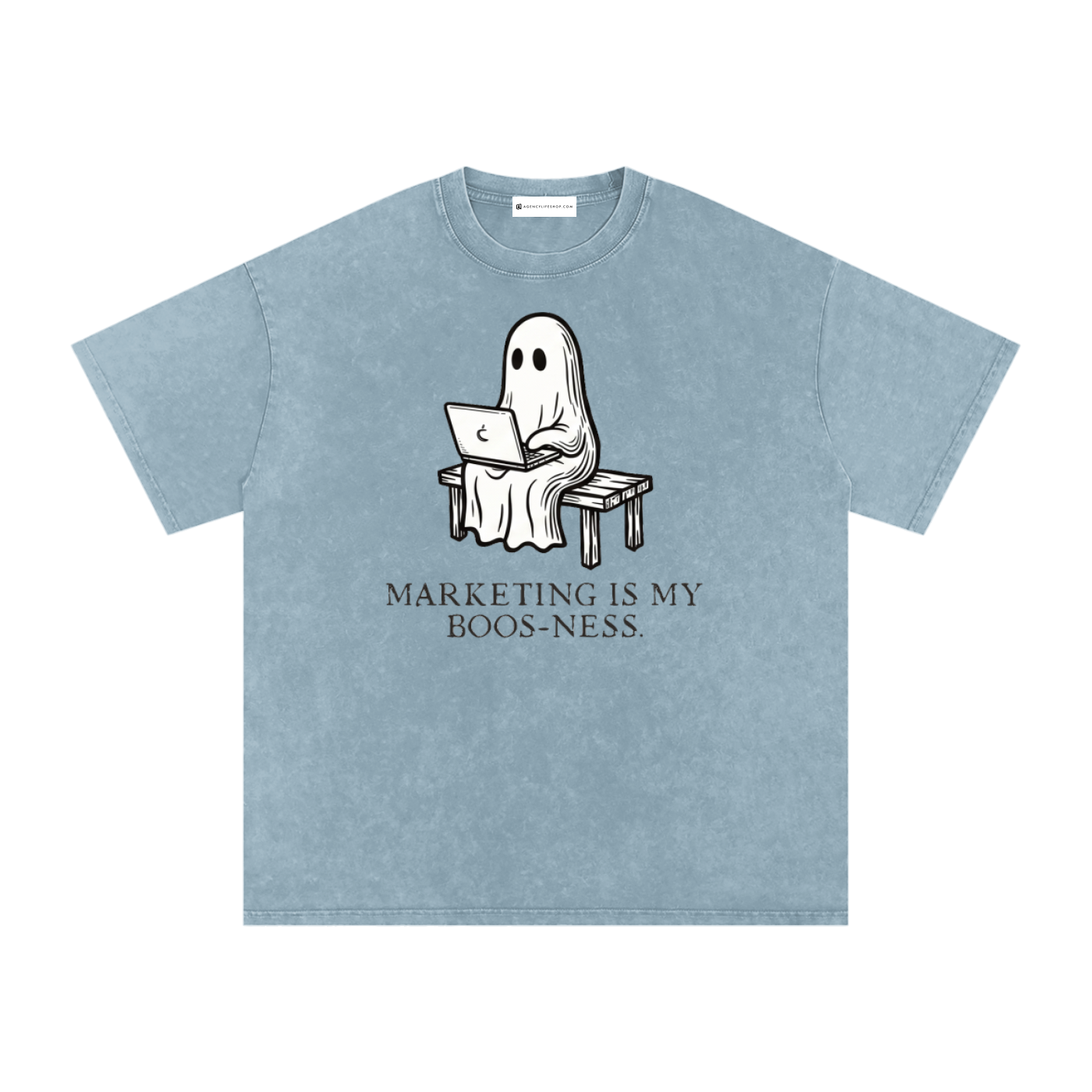 Marketing is My Boos-ness | Snow Washed Oversized Cotton T-Shirt