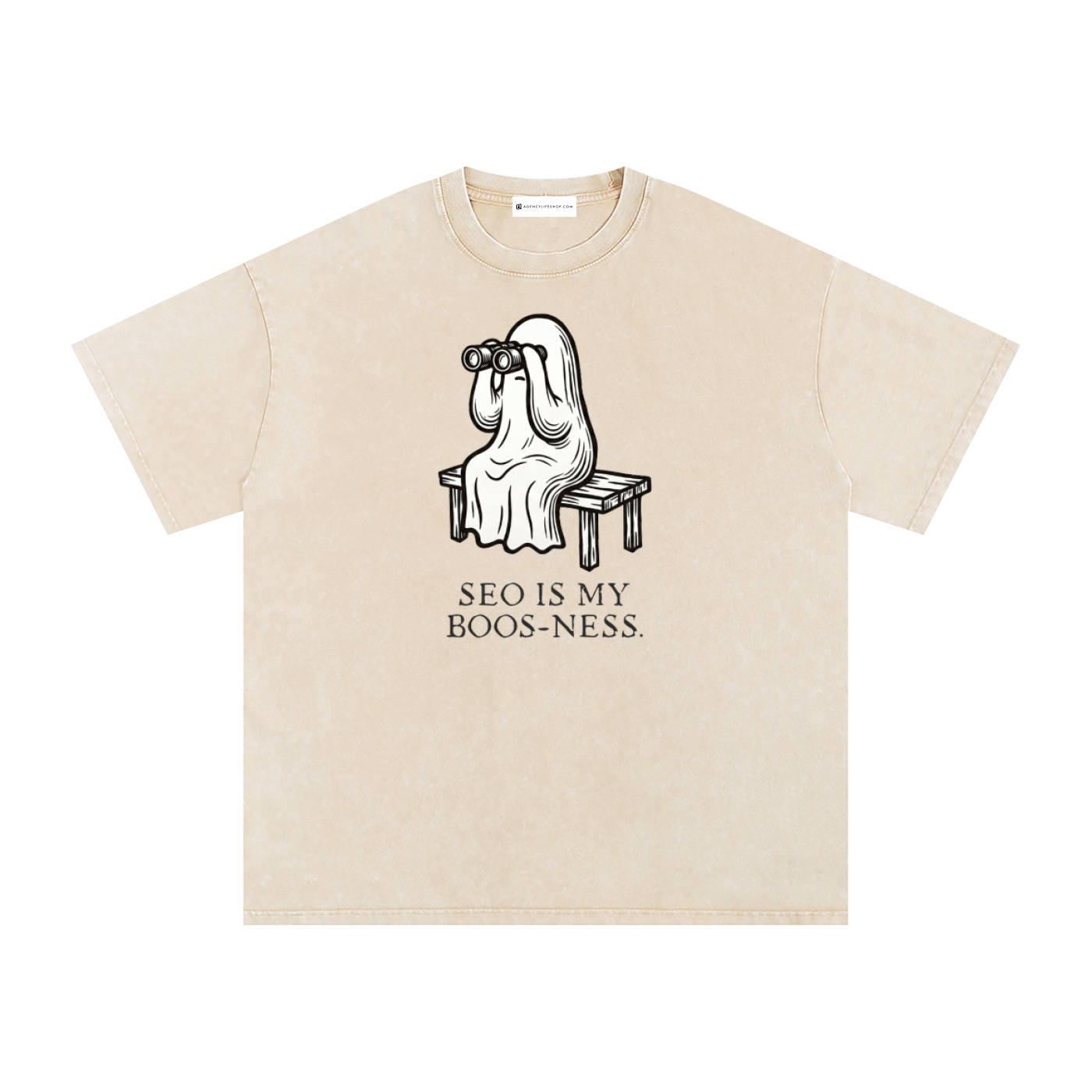 SEO is My Boos-ness | Snow Washed Oversized Cotton T-Shirt