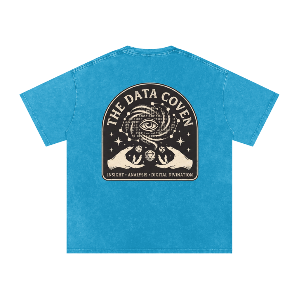 The Data Coven | Snow Washed Oversized Cotton T-Shirt