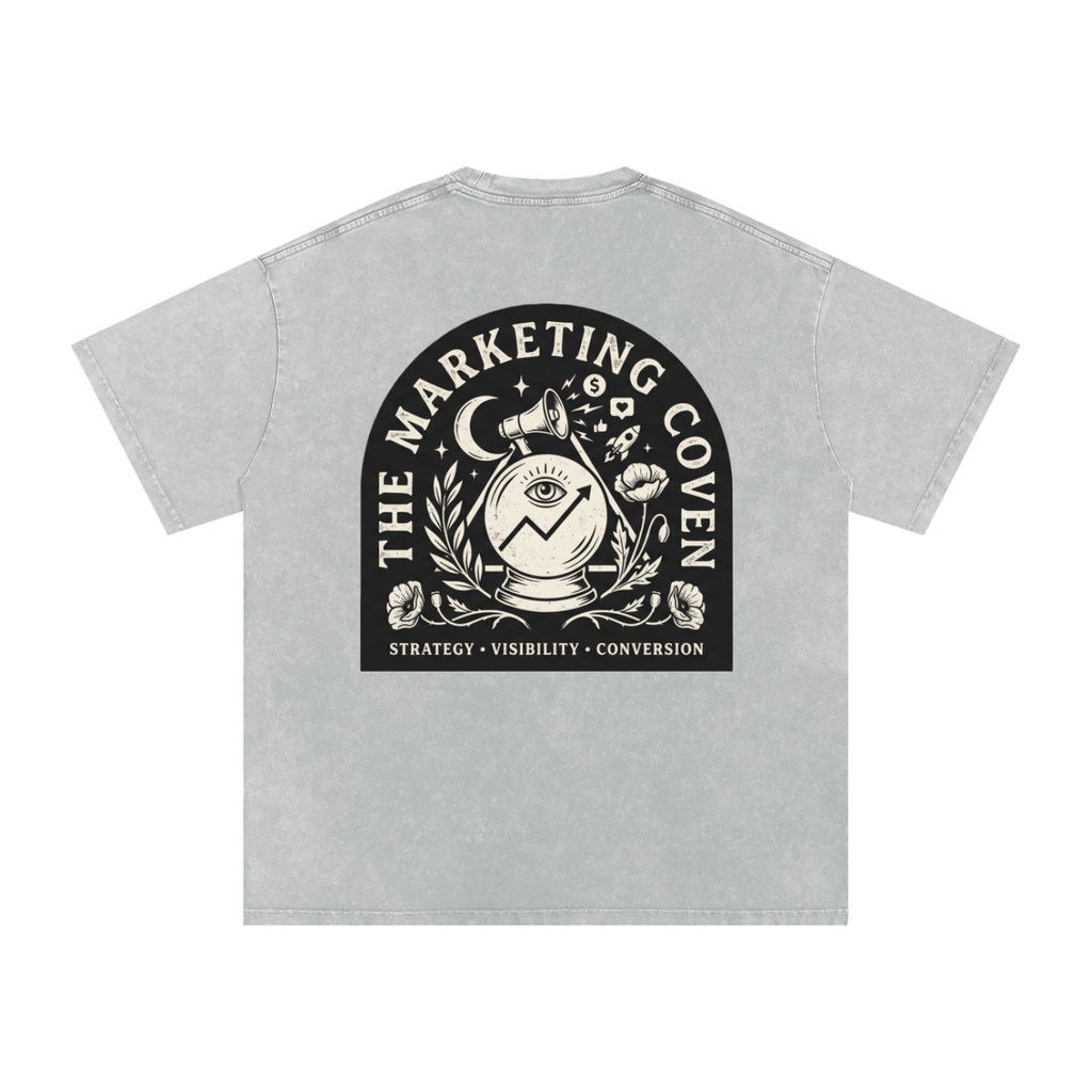 The Marketing Coven | Snow Washed Oversized Cotton T-Shirt