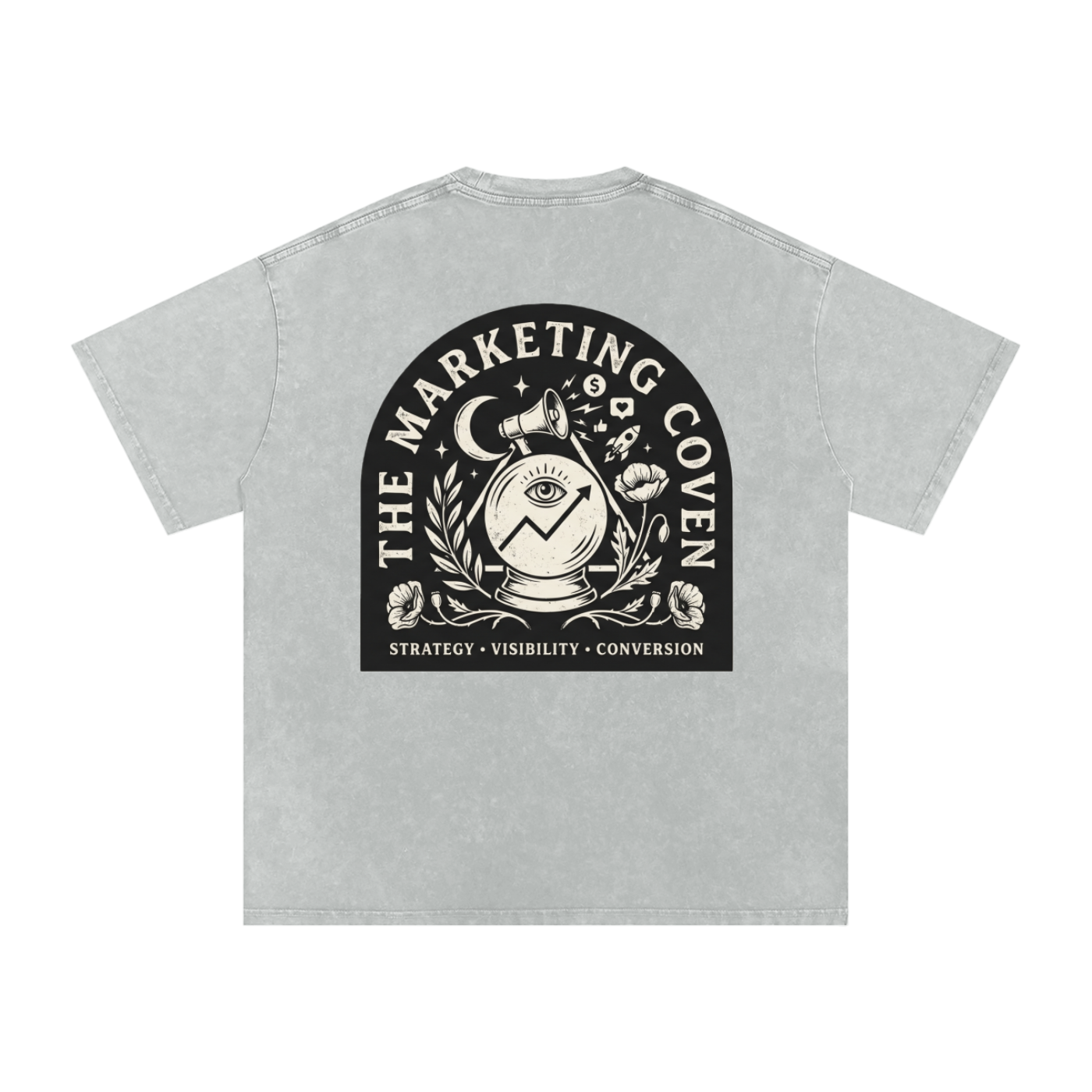 The Marketing Coven | Snow Washed Oversized Cotton T-Shirt