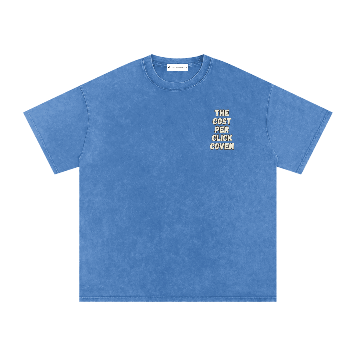 The Cost Per Click Coven | Snow Washed Oversized Cotton T-Shirt
