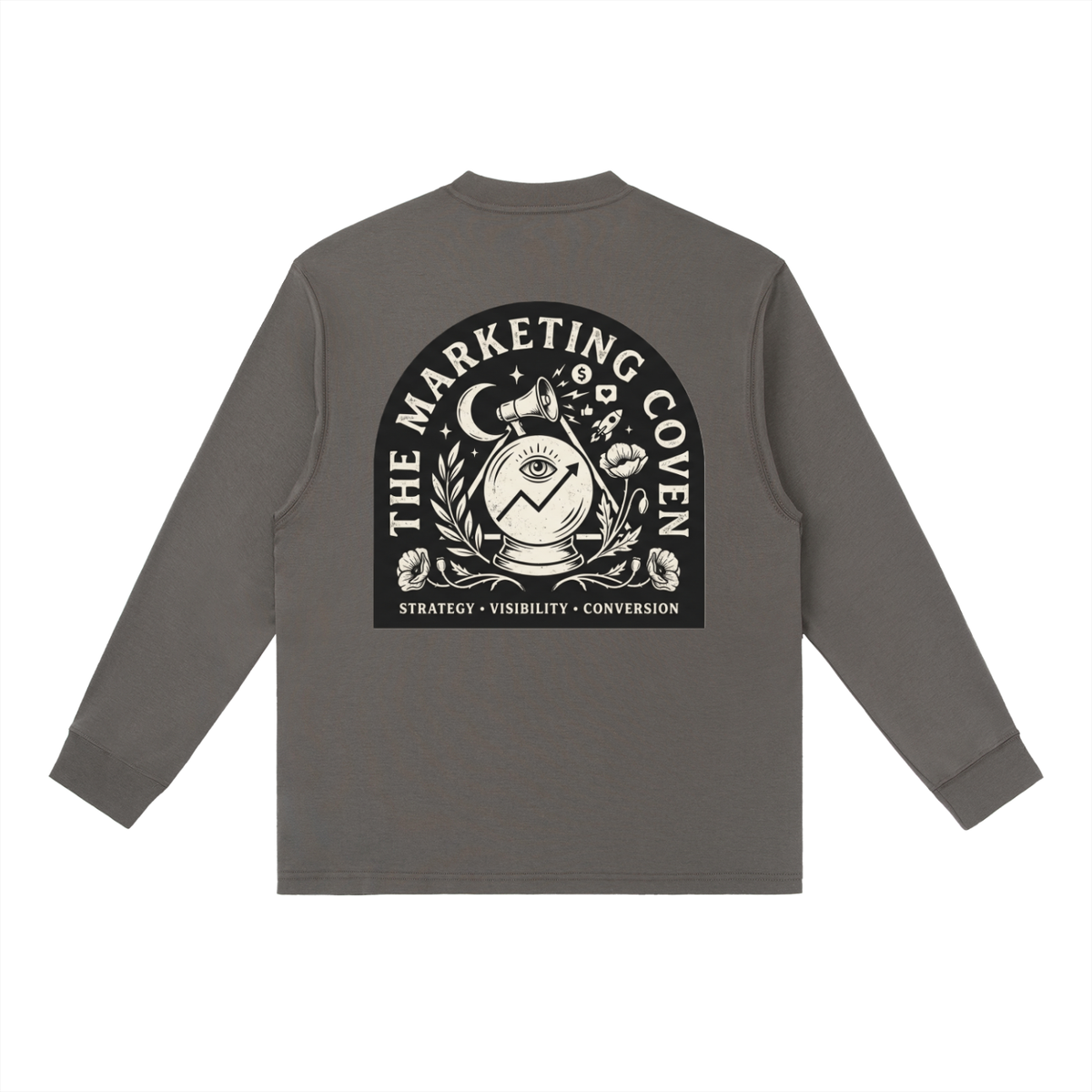 The Marketing Coven | Essential Crewneck Long-Sleeve T-Shirt