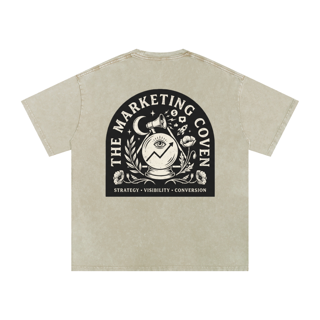 The Marketing Coven | Snow Washed Oversized Cotton T-Shirt
