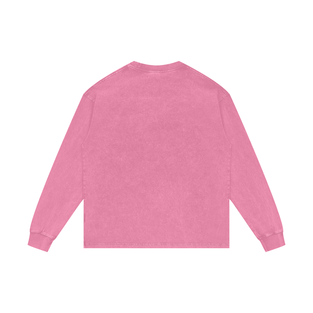Accepts All Cookies | Acid Wash Oversize Long Sleeve T-Shirt