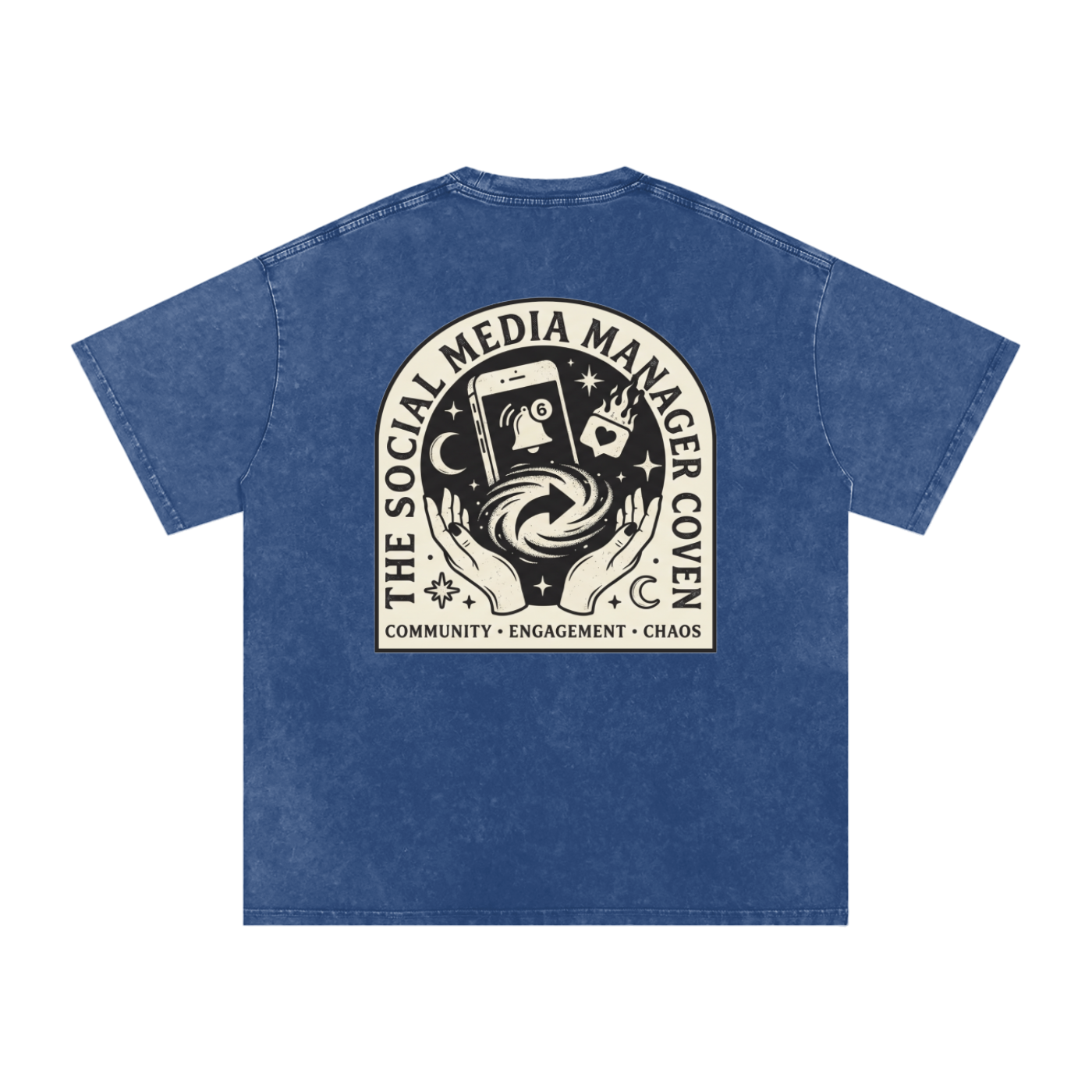 The Social Media Marketing Coven | Snow Washed Oversized Cotton T-Shirt