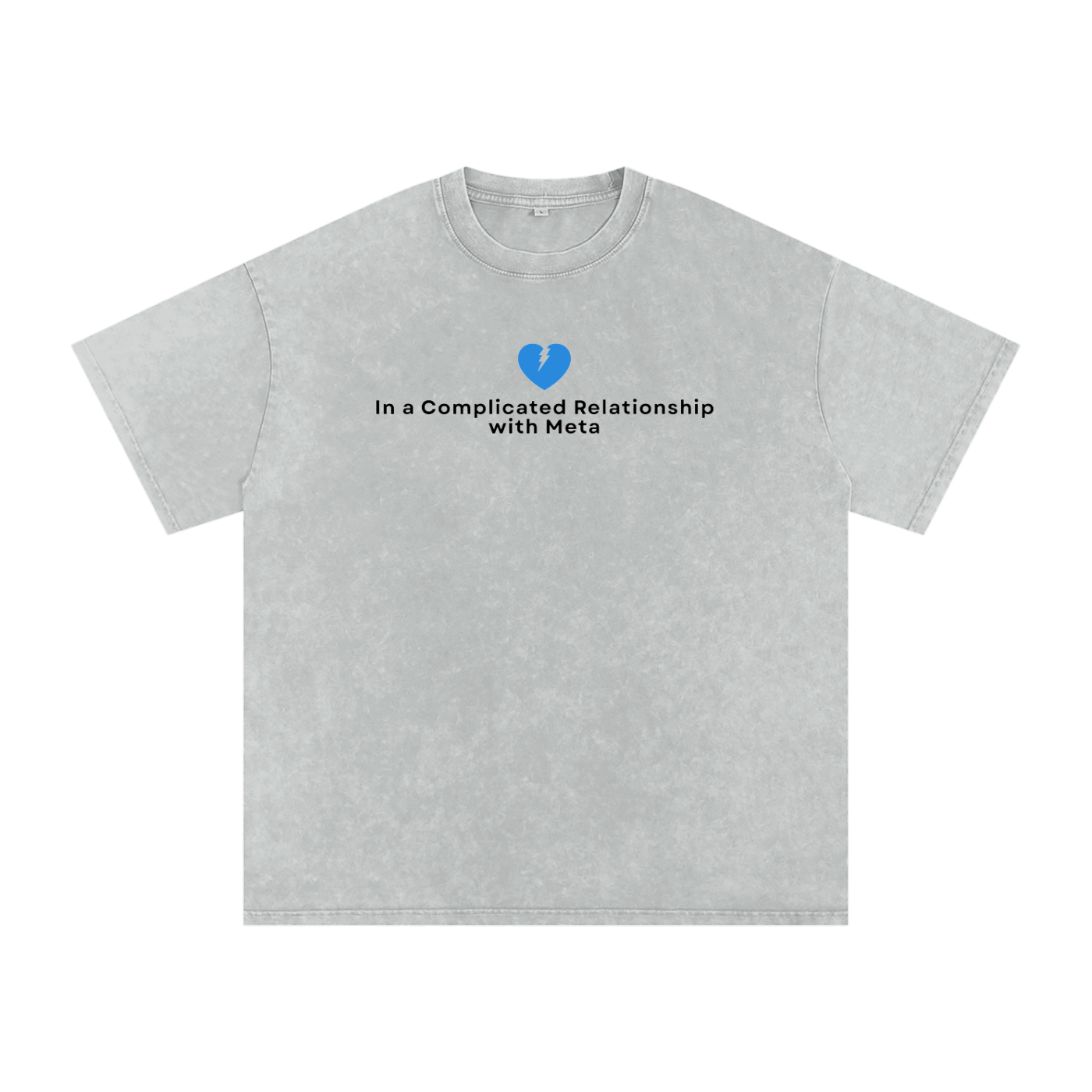 Complicated Relationship | Snow Washed Oversized Cotton T-Shirt