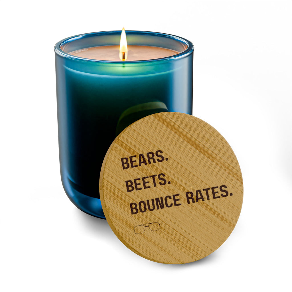 Bears. Beets. Bounce Rates. | Engraved 14oz Scented Soy Candle