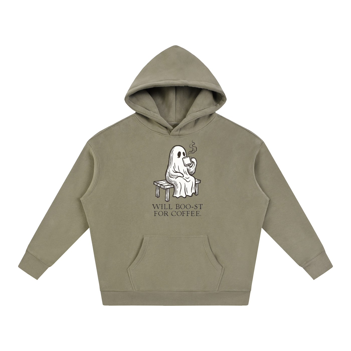 Will Boo-st for Coffee | Oversize Fleeced Hoodie
