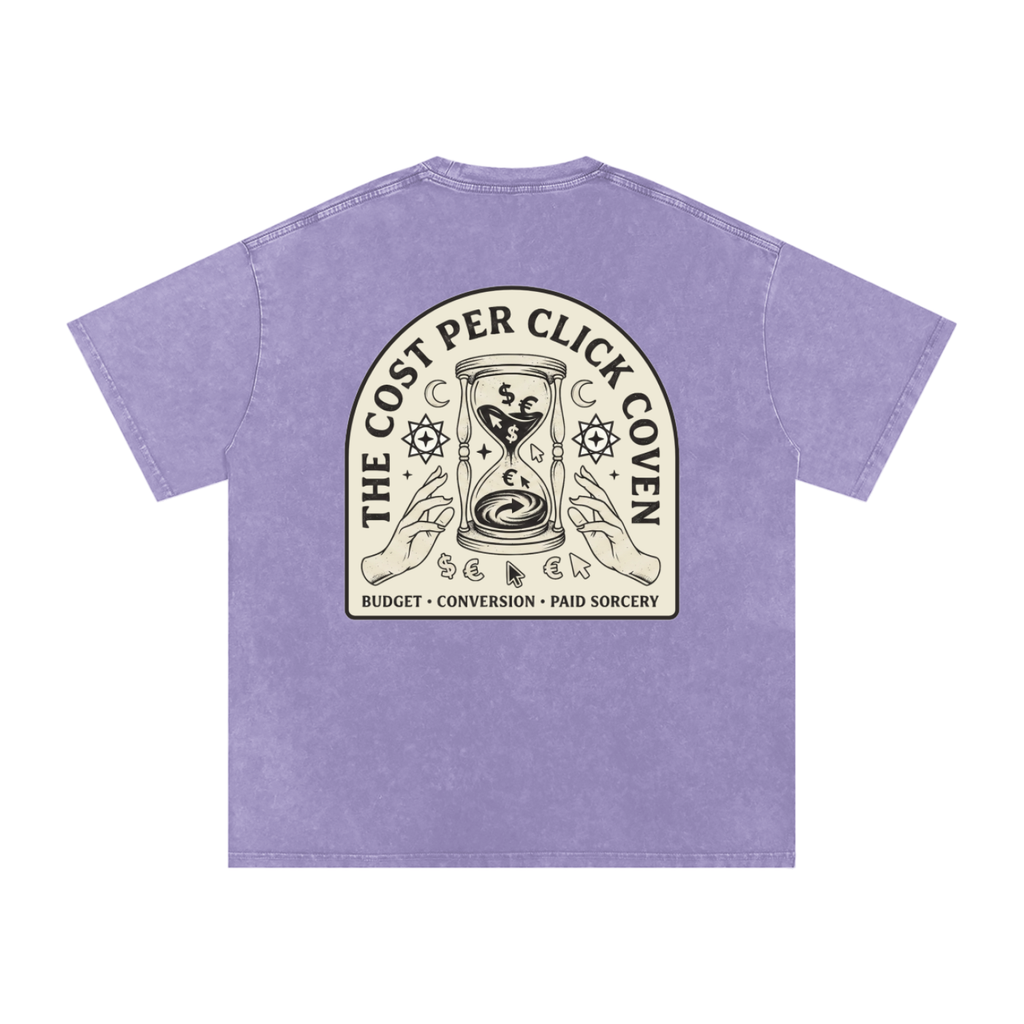 The Cost Per Click Coven | Snow Washed Oversized Cotton T-Shirt