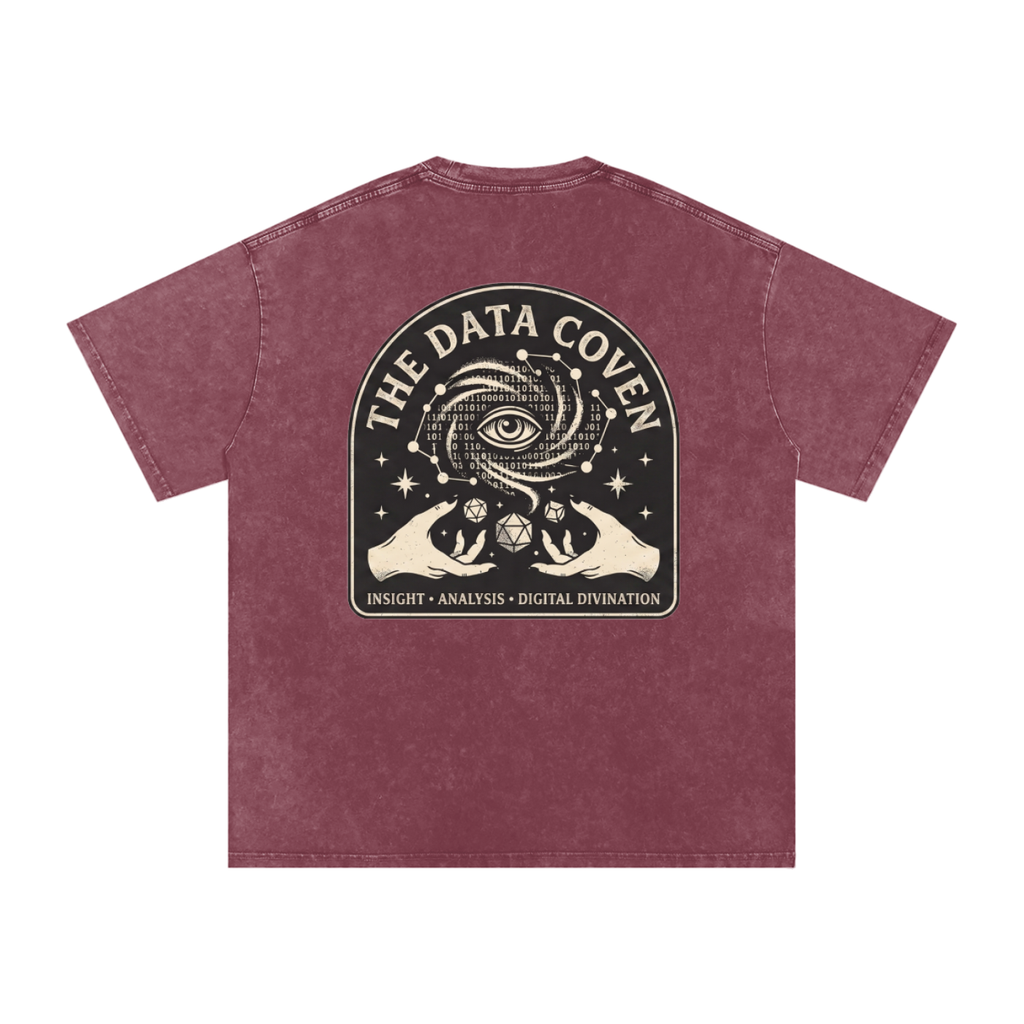 The Data Coven | Snow Washed Oversized Cotton T-Shirt