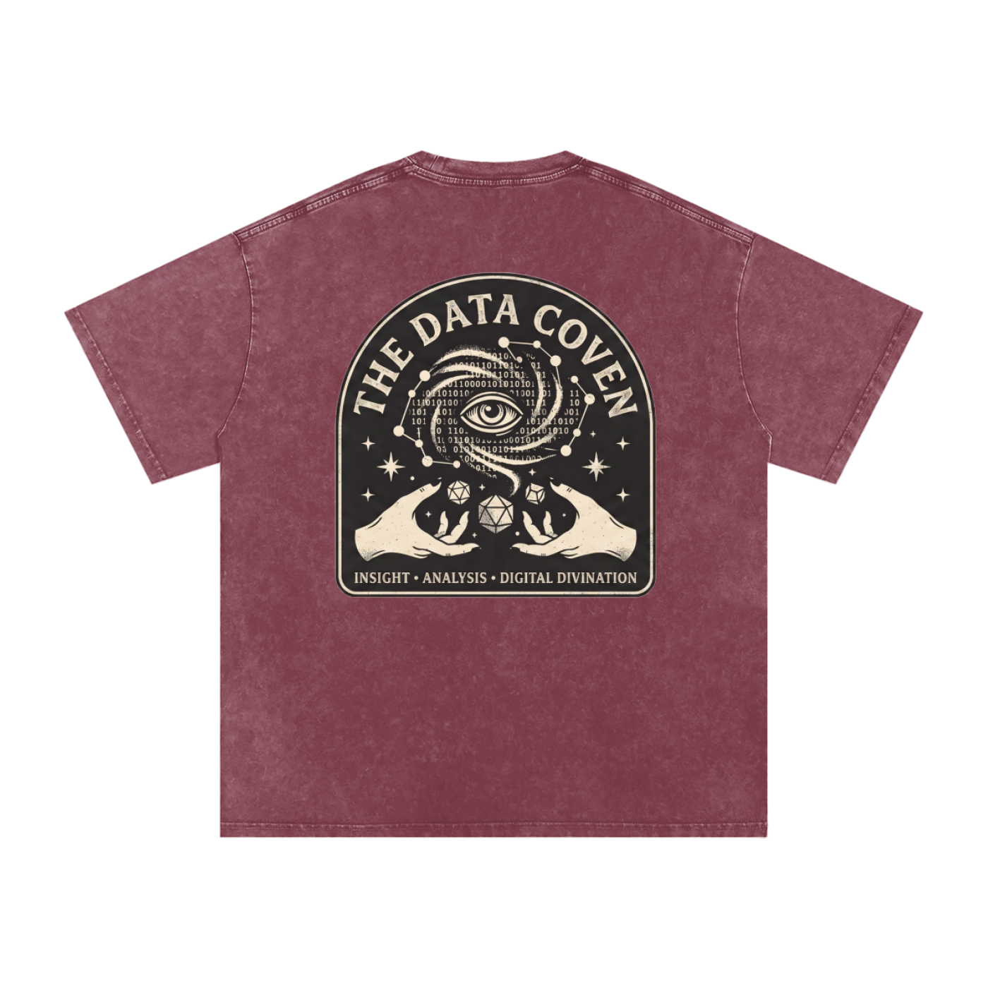 The Data Coven | Snow Washed Oversized Cotton T-Shirt