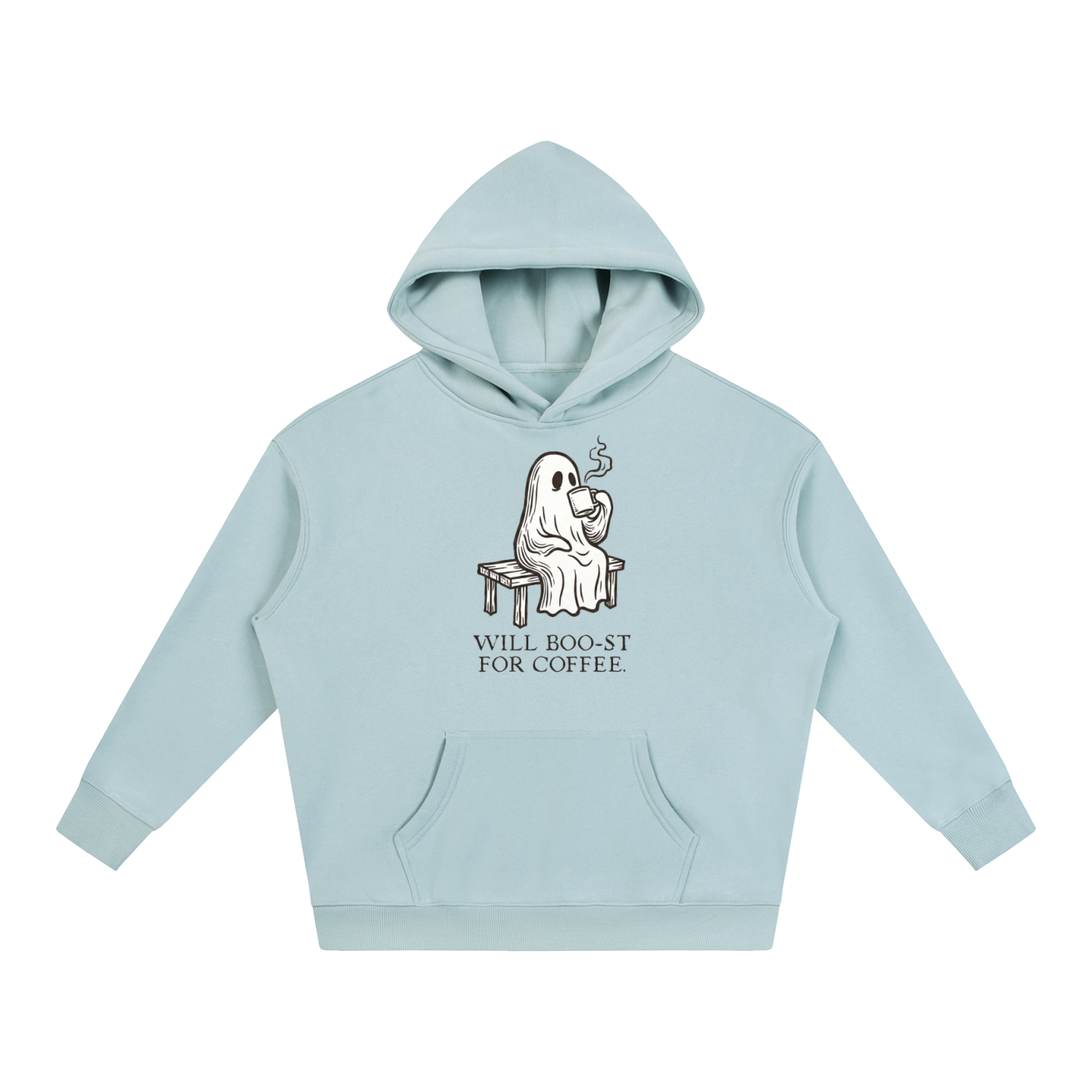 Will Boo-st for Coffee | Oversize Fleeced Hoodie