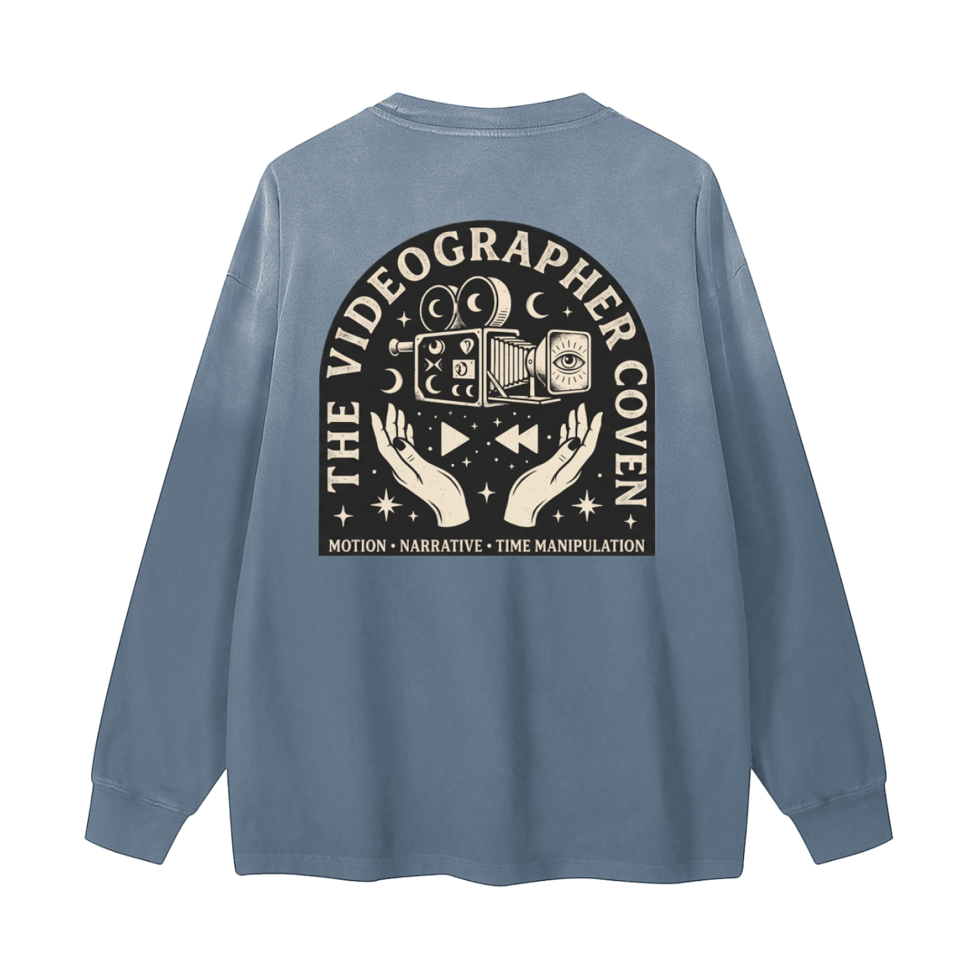The Videographer Coven | Gradient Washed Long Sleeve T-Shirt