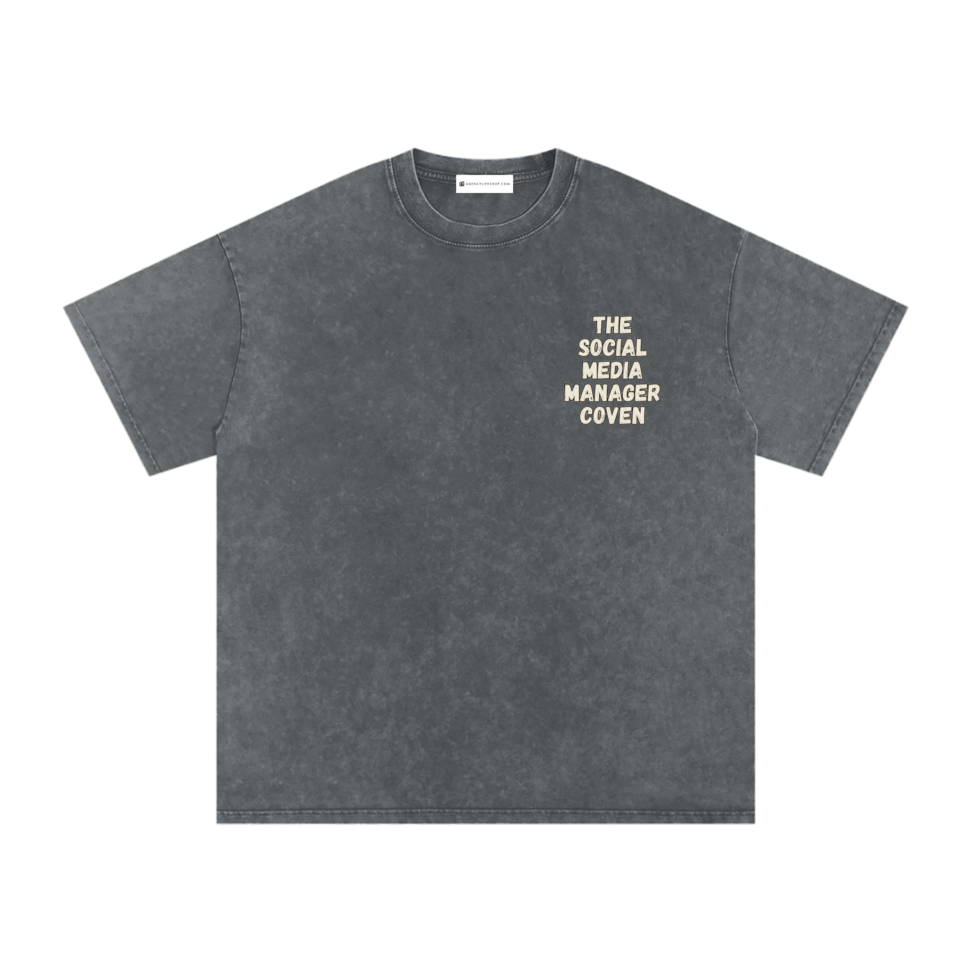 The Social Media Marketing Coven | Snow Washed Oversized Cotton T-Shirt