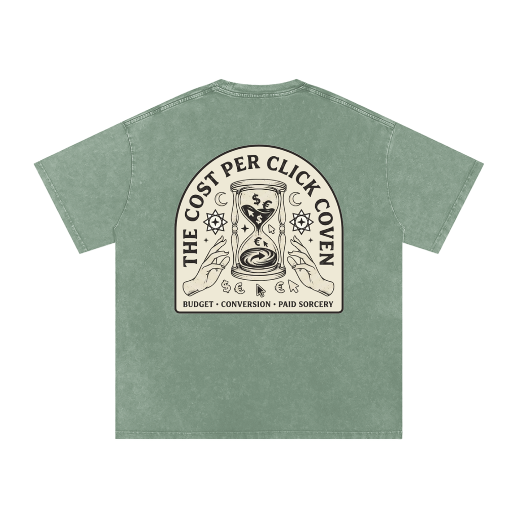The Cost Per Click Coven | Snow Washed Oversized Cotton T-Shirt