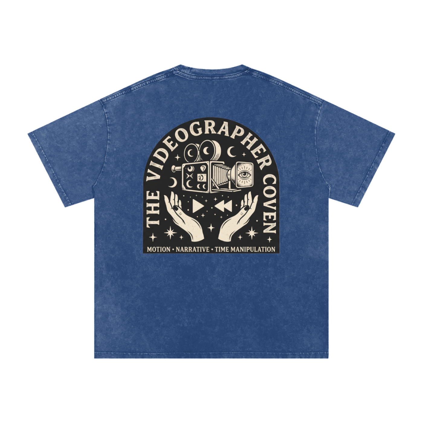 The Videographer Coven | Snow Washed Oversized Cotton T-Shirt