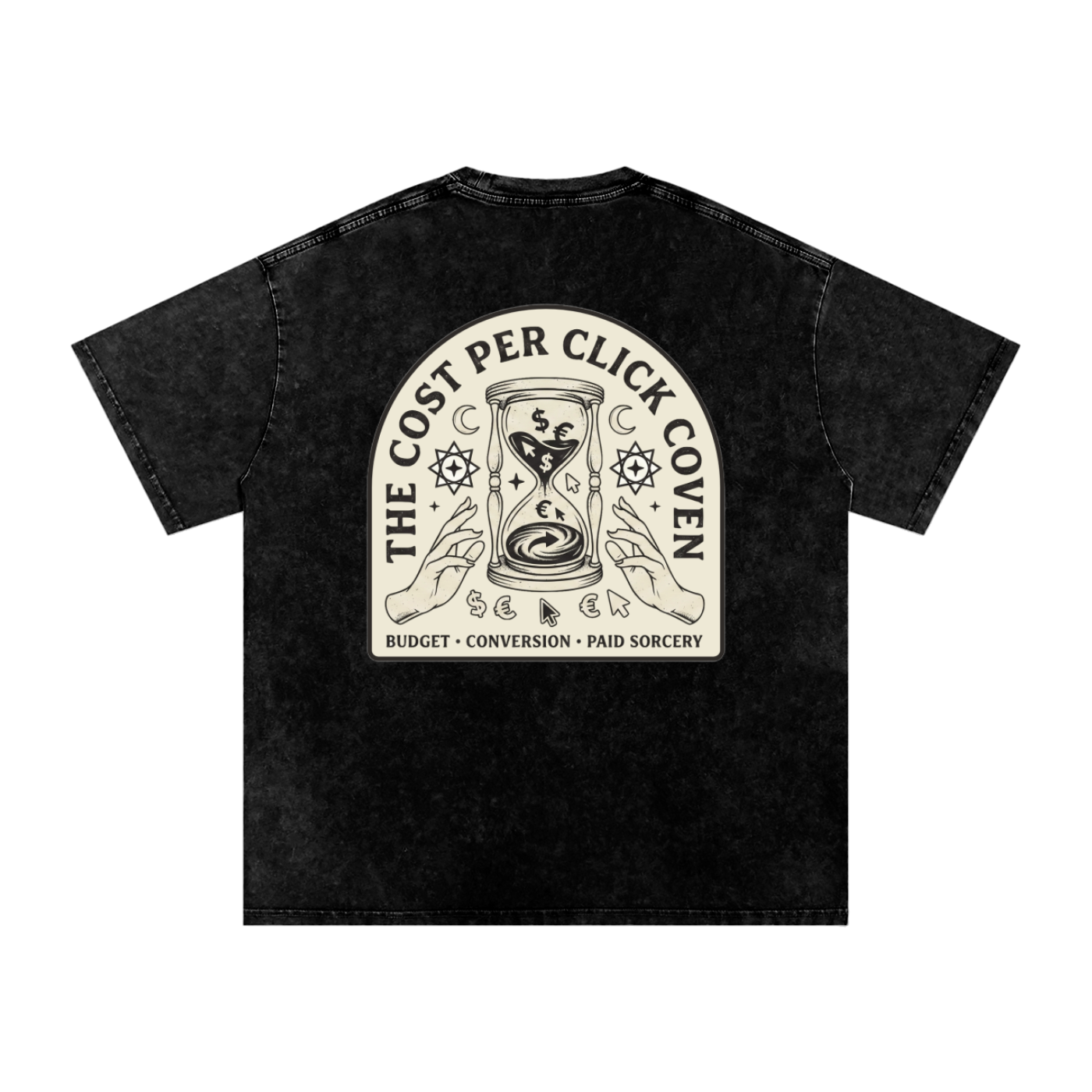 The Cost Per Click Coven | Snow Washed Oversized Cotton T-Shirt