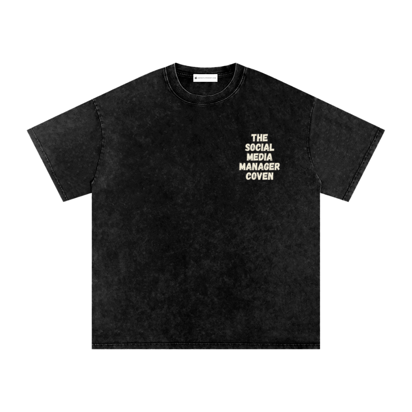 The Social Media Marketing Coven | Snow Washed Oversized Cotton T-Shirt