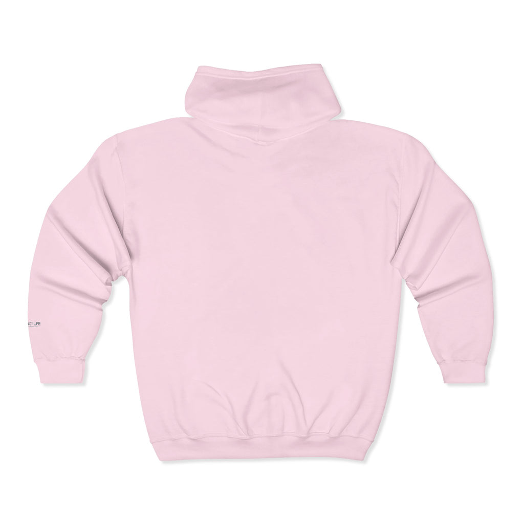 Talk Data To Me  | Retro Zip Embroidered Hoodie
