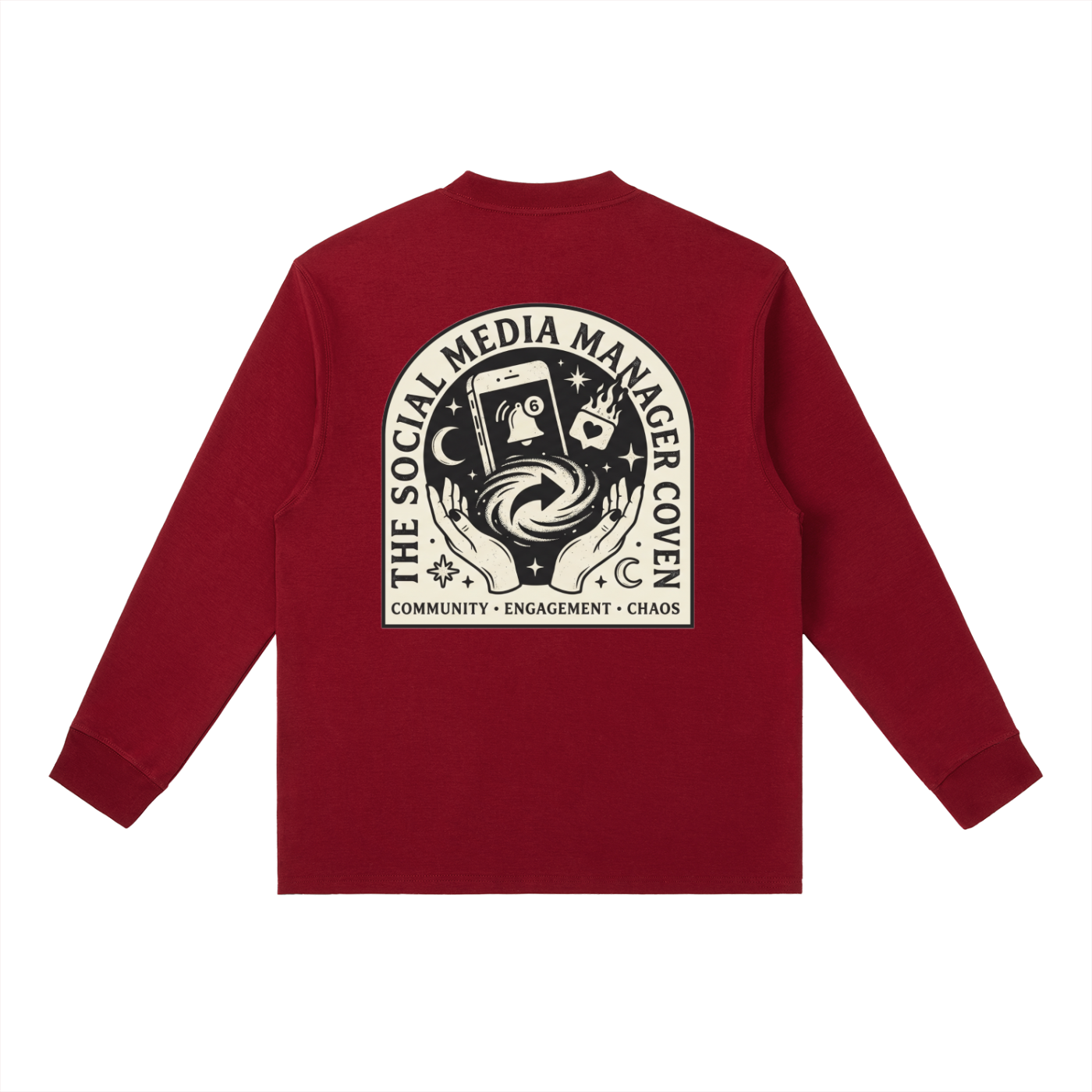 The Social Media Manager Coven | Essential Crewneck Long-Sleeve T-Shirt