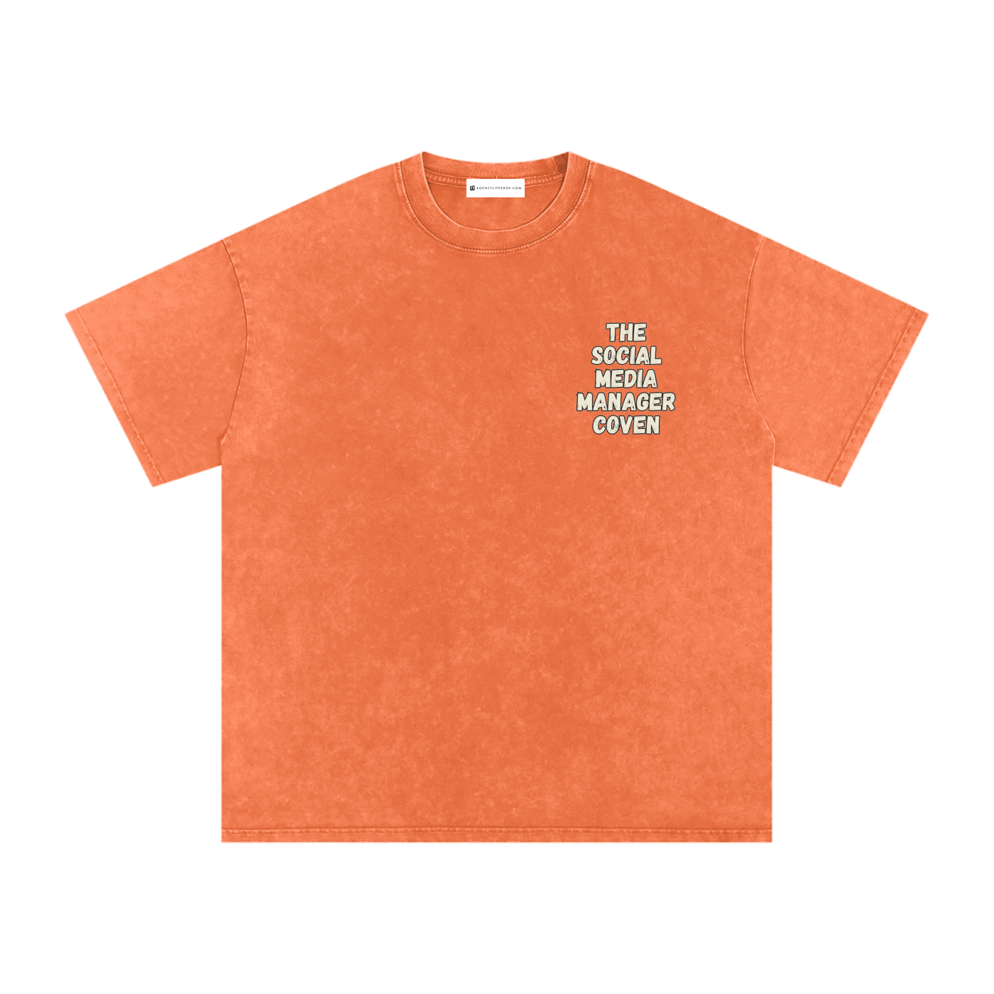 The Social Media Marketing Coven | Snow Washed Oversized Cotton T-Shirt