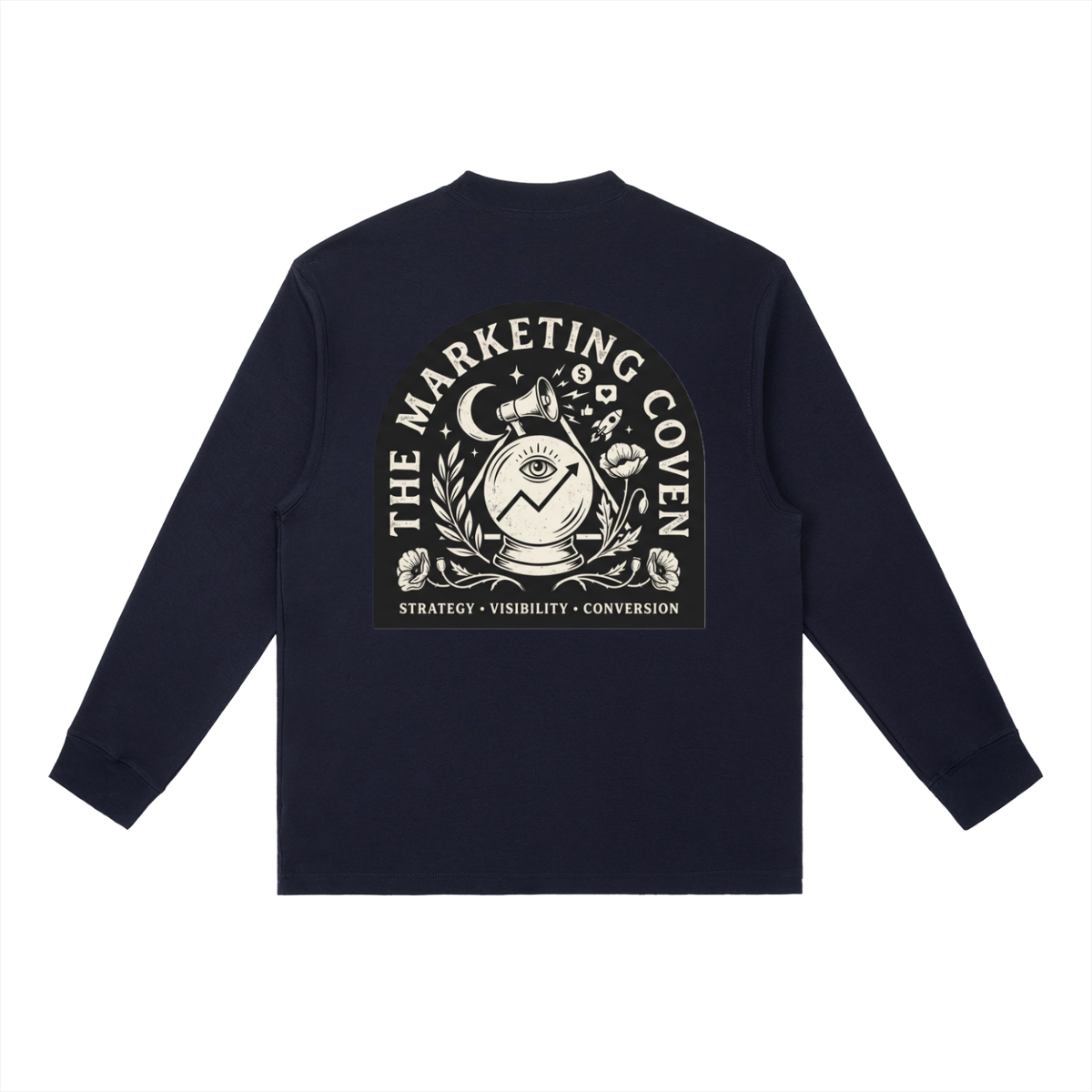 The Marketing Coven | Essential Crewneck Long-Sleeve T-Shirt