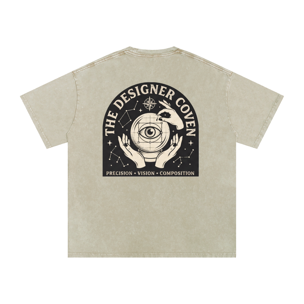 The Designer Coven | Snow Washed Oversized Cotton T-Shirt