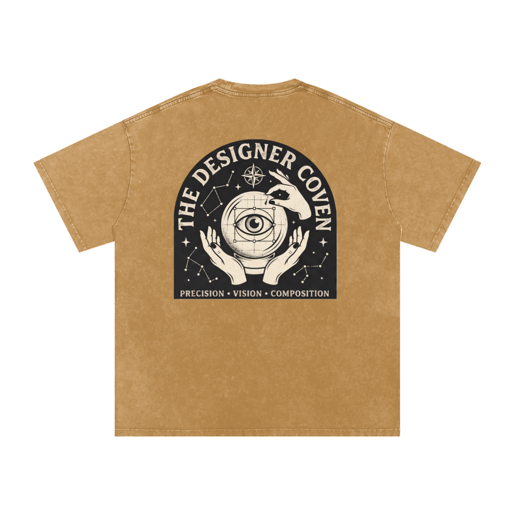 The Designer Coven | Snow Washed Oversized Cotton T-Shirt