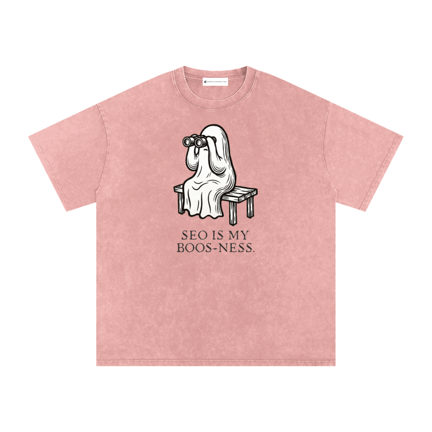 SEO is My Boos-ness | Snow Washed Oversized Cotton T-Shirt