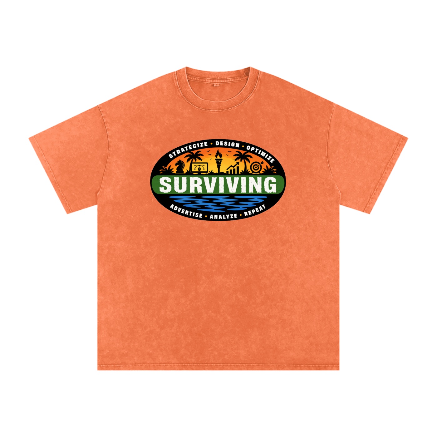 Surviving in Marketing | Snow Washed Oversized Cotton T-Shirt