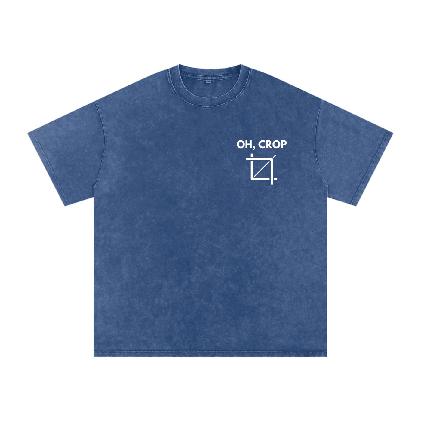 Oh, Crop | Snow Washed Oversized Cotton T-Shirt