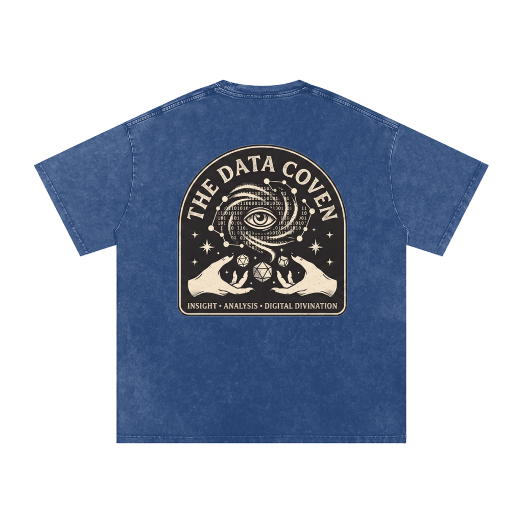 The Data Coven | Snow Washed Oversized Cotton T-Shirt