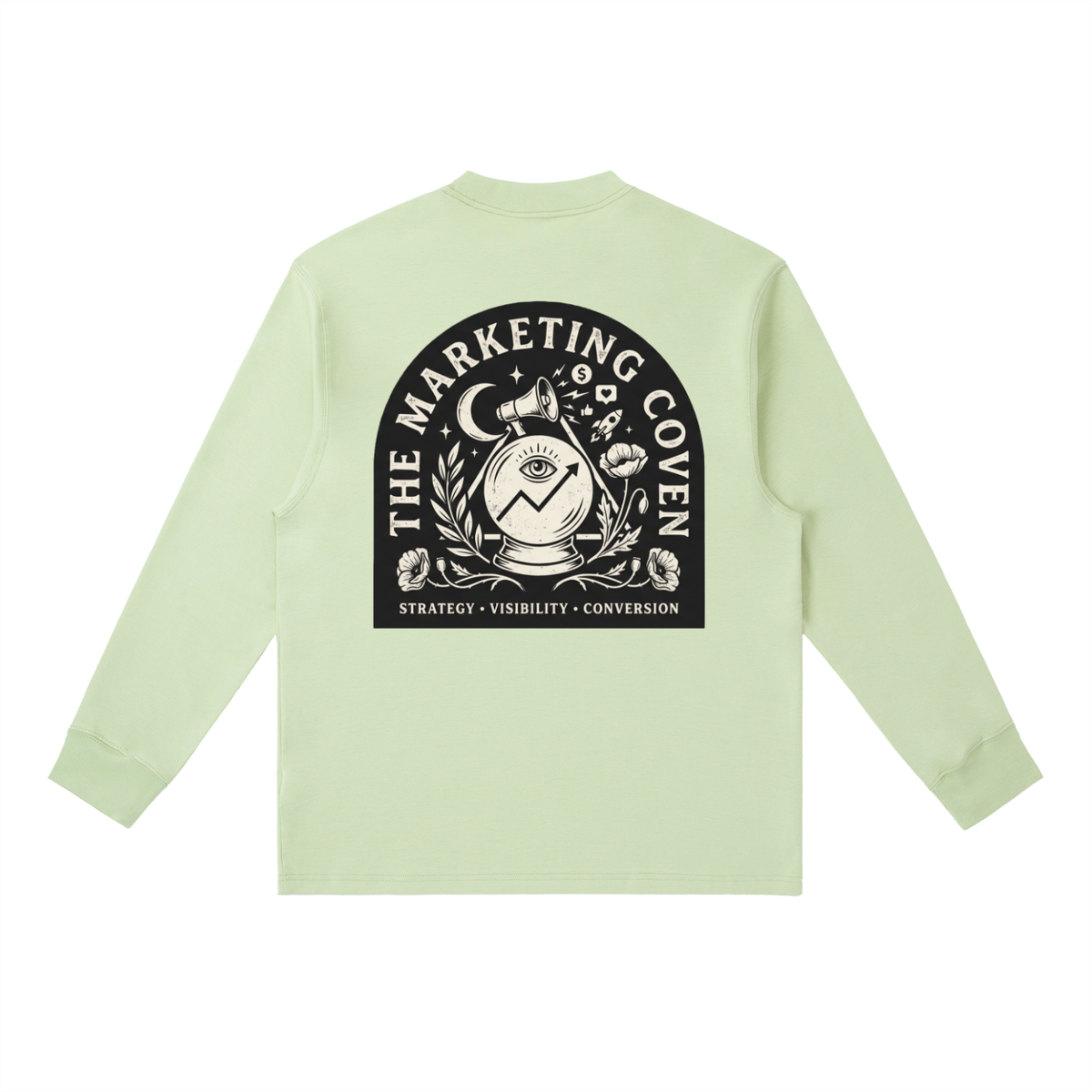 The Marketing Coven | Essential Crewneck Long-Sleeve T-Shirt
