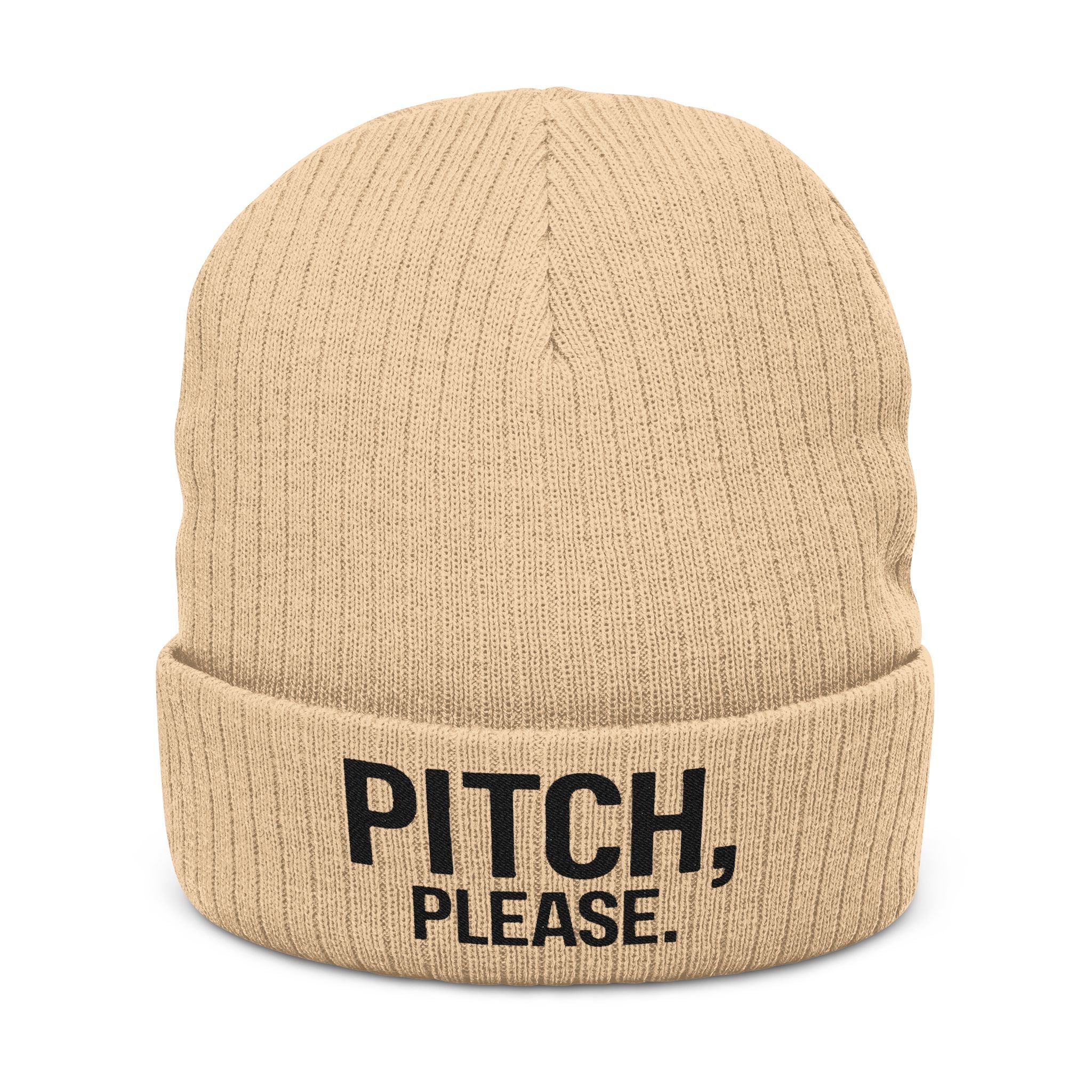 Pitch, Please | Ribbed Knit Beanie