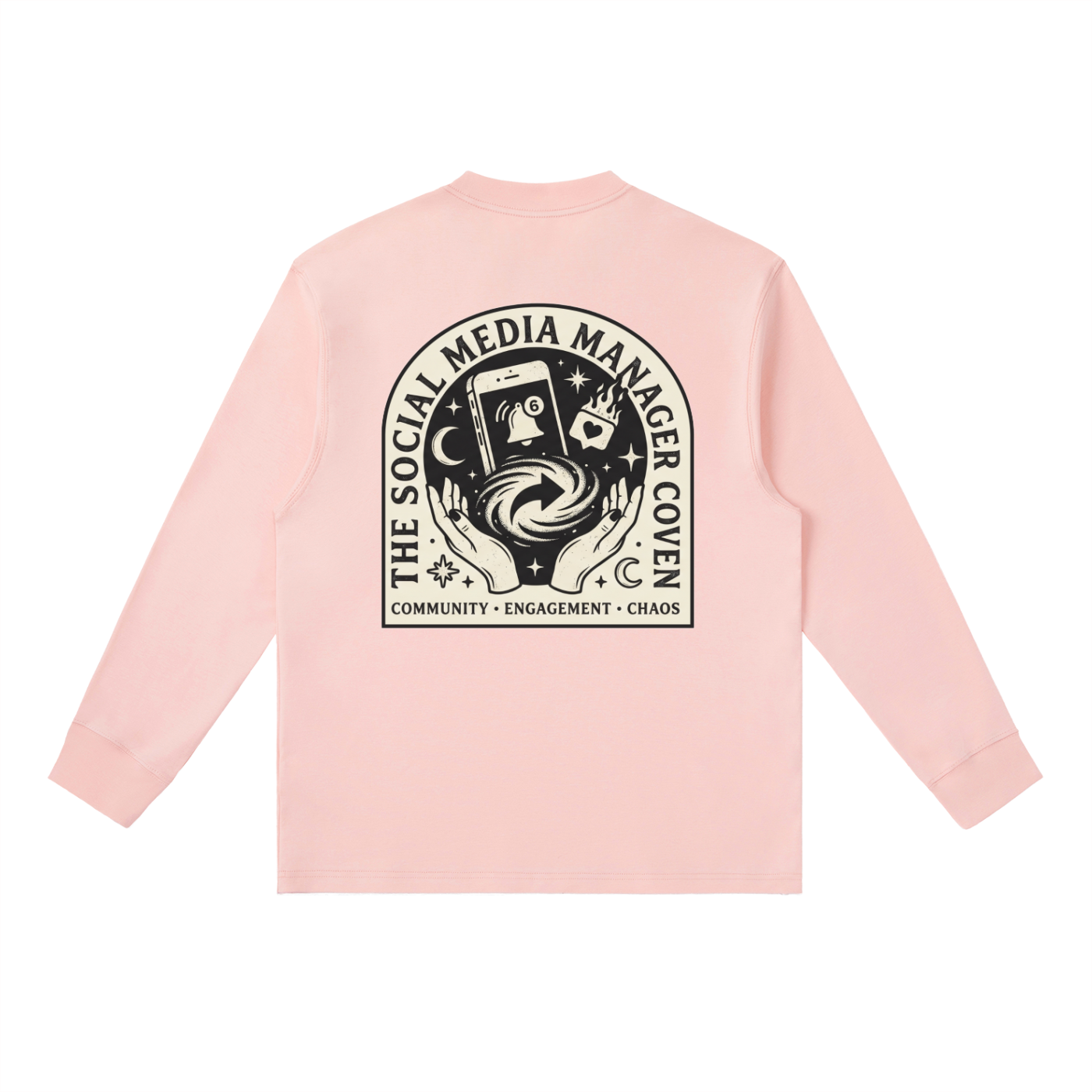 The Social Media Manager Coven | Essential Crewneck Long-Sleeve T-Shirt