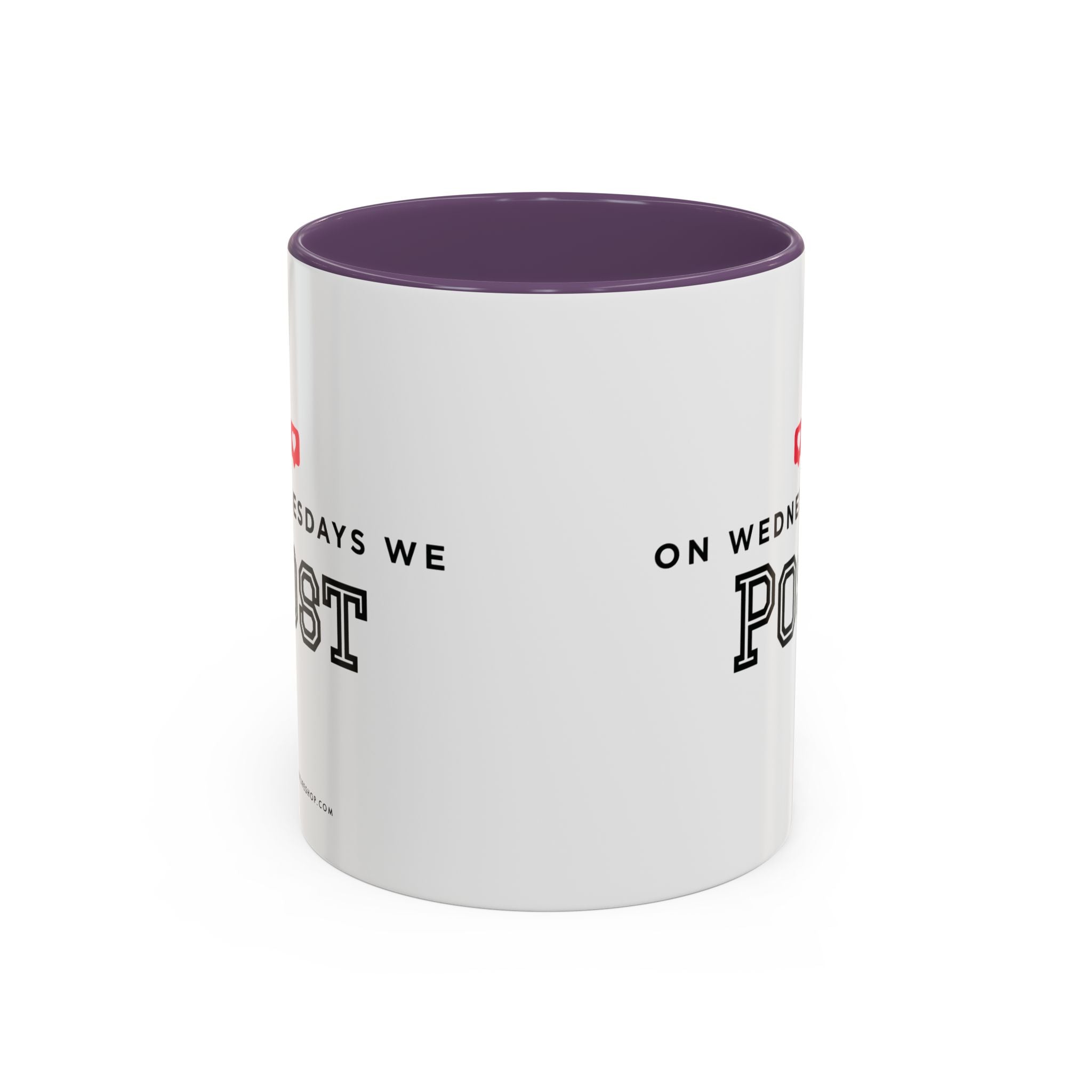 On Wednesdays, We Post | Accent Coffee Mug (11, 15oz)