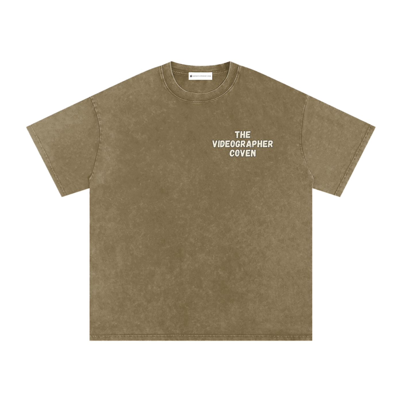 The Videographer Coven | Snow Washed Oversized Cotton T-Shirt