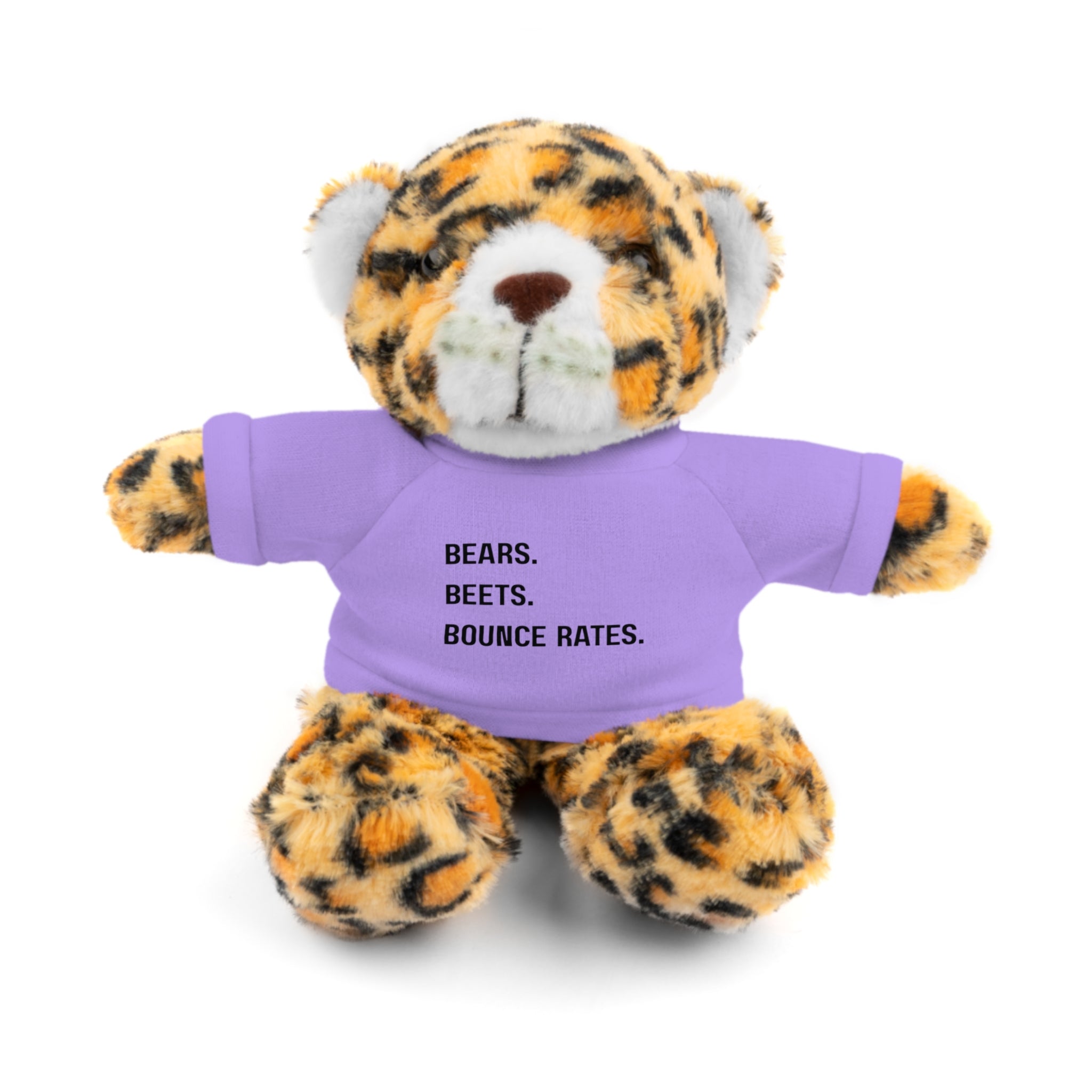 Bears. Beets. Bounce Rates. | Plush Stuffed Toy with Graphic Tee