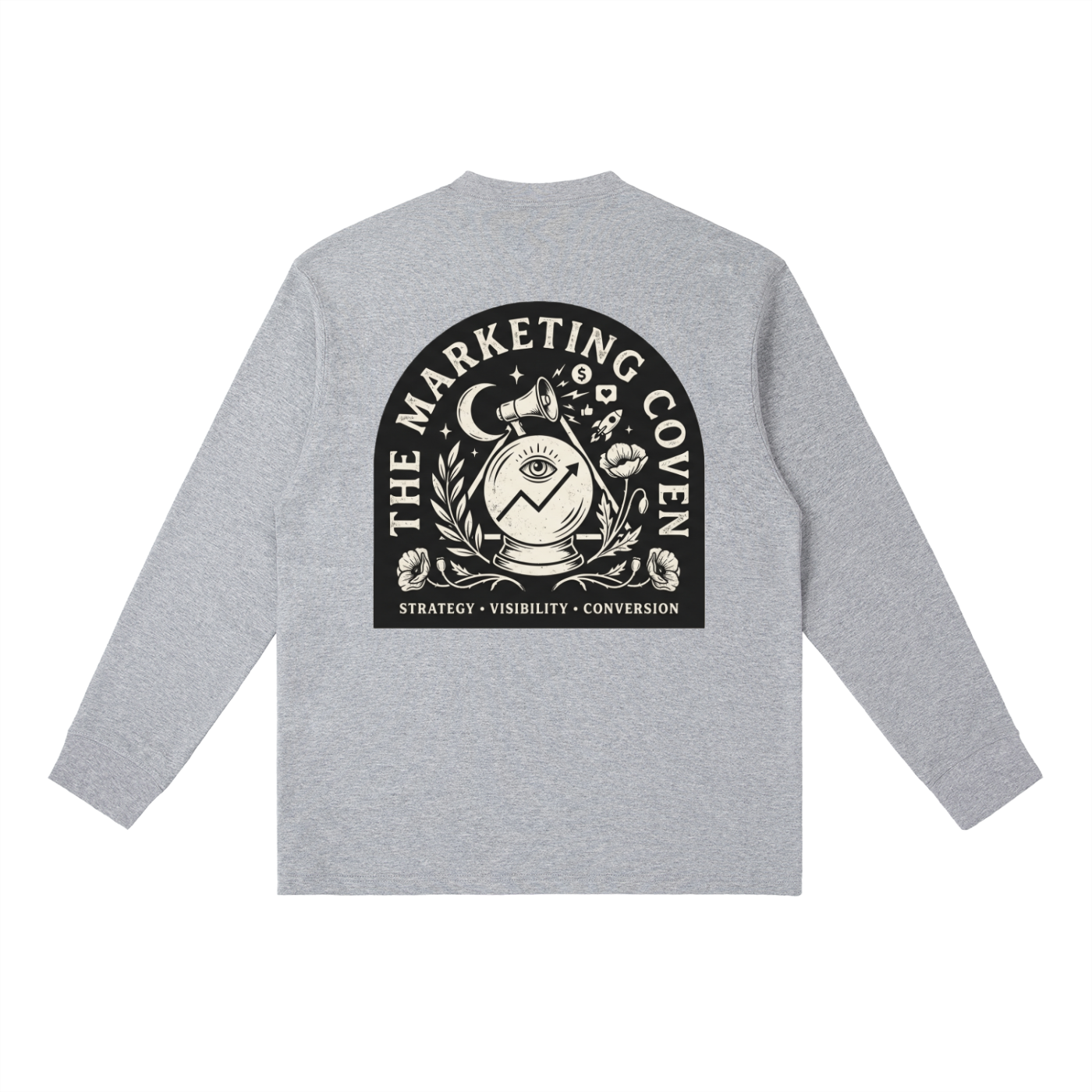 The Marketing Coven | Essential Crewneck Long-Sleeve T-Shirt