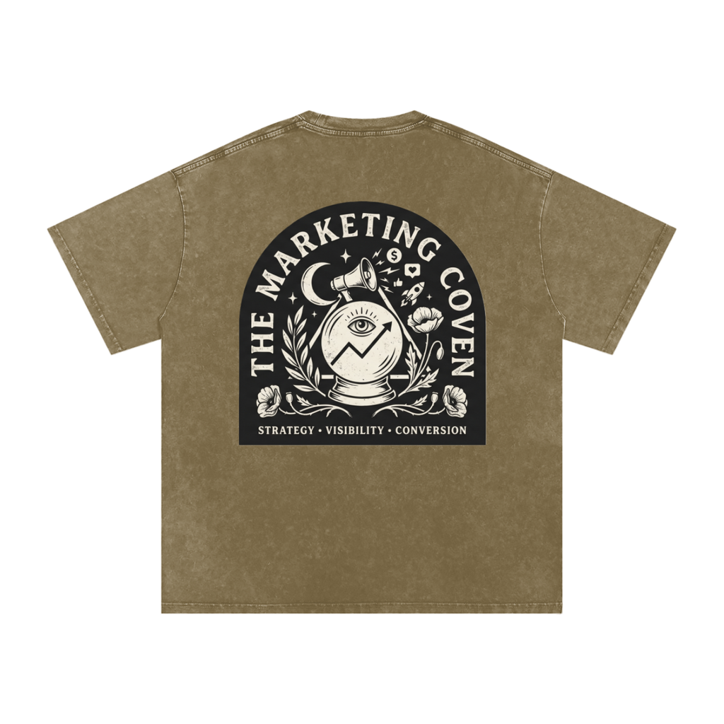 The Marketing Coven | Snow Washed Oversized Cotton T-Shirt