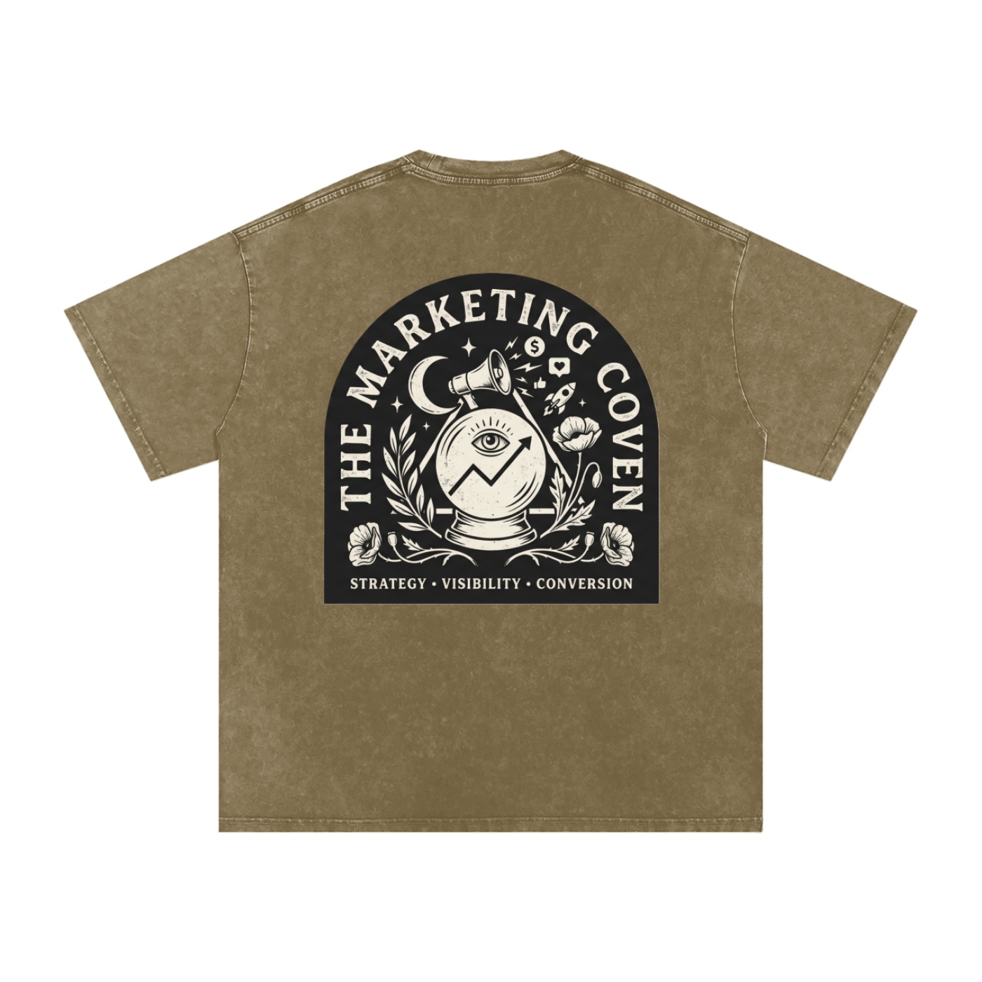 The Marketing Coven | Snow Washed Oversized Cotton T-Shirt