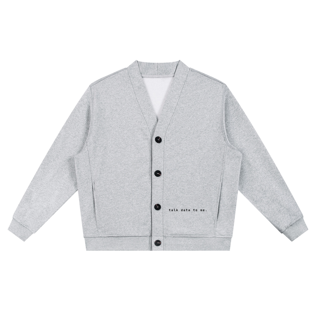 Talk Data To Me | Essential Heavyweight Sweat Cardigan