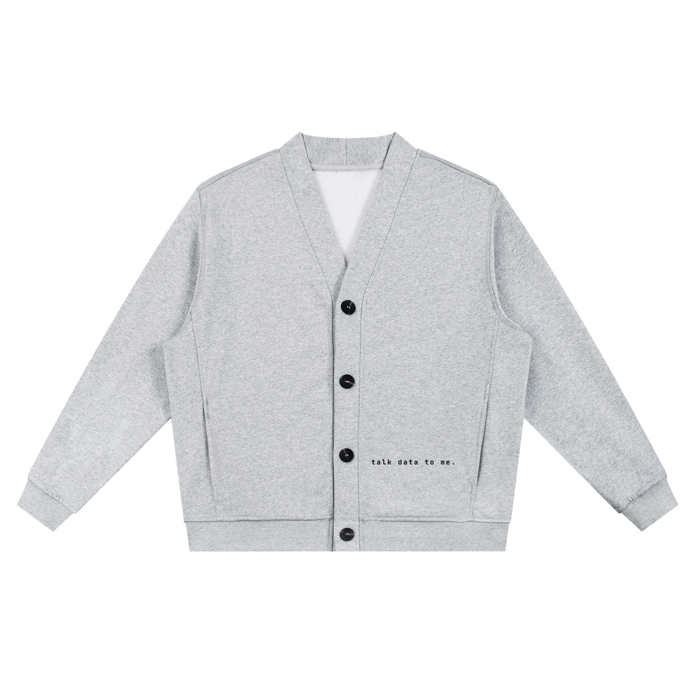 Talk Data To Me | Essential Heavyweight Sweat Cardigan